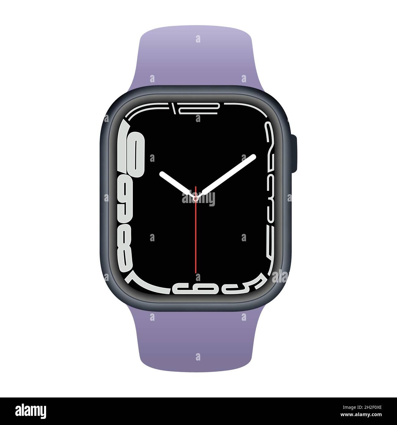 Nouvelle montre intelligente moderne, Apple Watch série 7 design plat vecteur illustration de stock Illustration de Vecteur