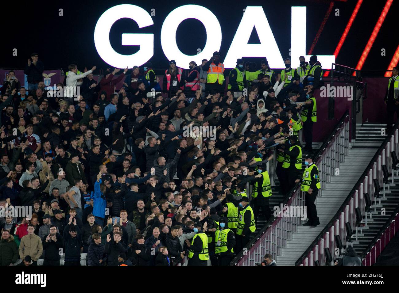 LONDRES, ROYAUME-UNI.21 OCTOBRE Genk regarde pendant le match de l'UEFA Europa League entre West Ham United et KRC Genk au stade de Londres, Stratford, le jeudi 21 octobre 2021.(Credit: Federico Maranesi | MI News( Credit: MI News & Sport /Alay Live News Banque D'Images