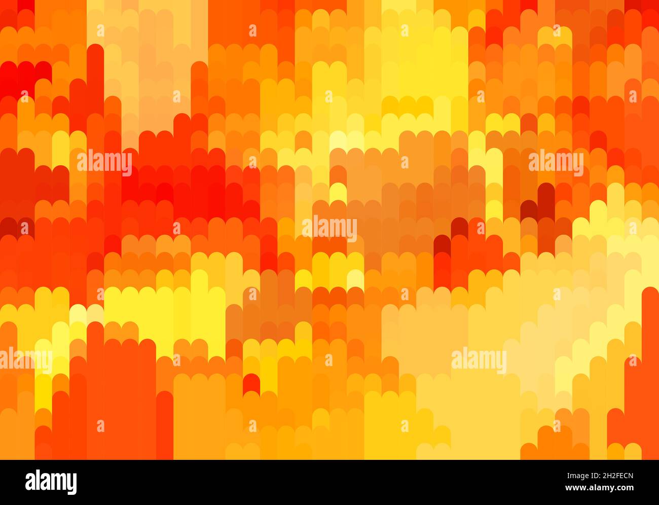 Rouge, orange et jaune.Motif de mosaïque simple abstrait avec éléments arrondis.Graphiques vectoriels Illustration de Vecteur