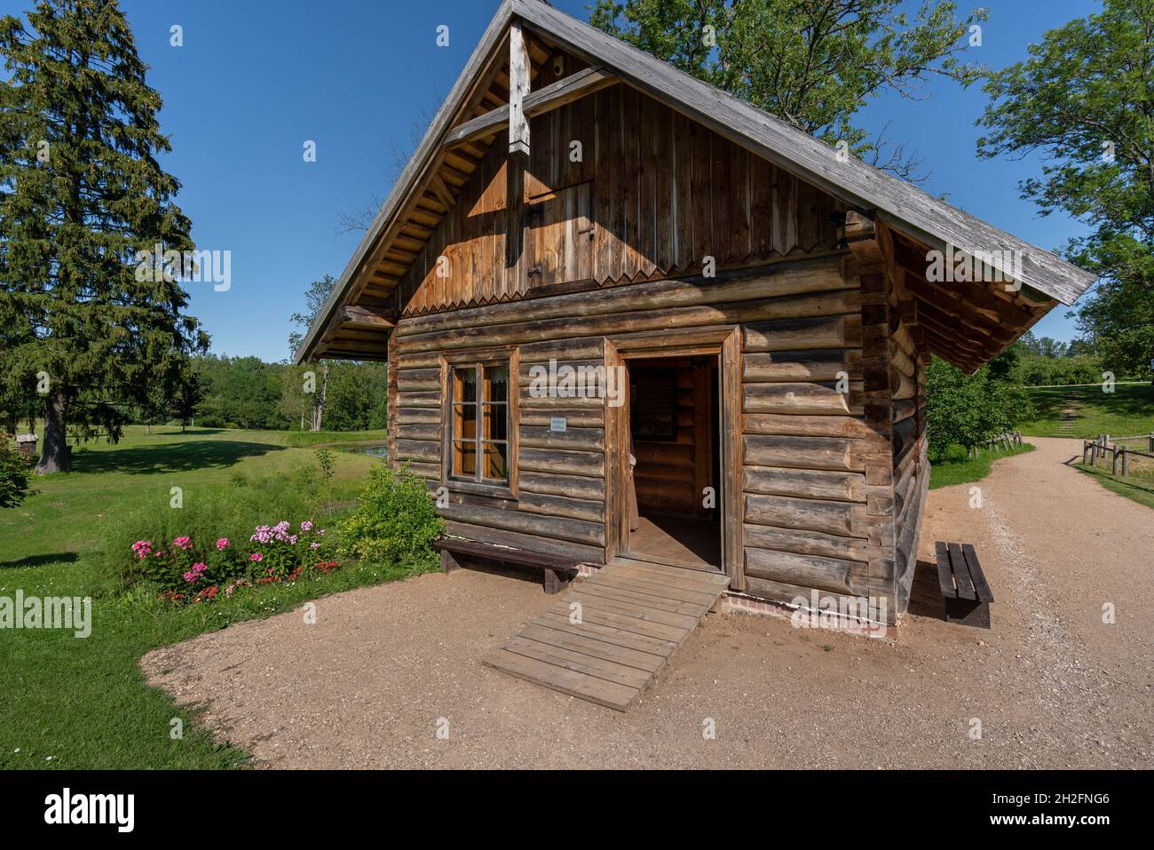 Sauna à la réserve du musée Turaida - Sigulda, Lettonie Banque D'Images