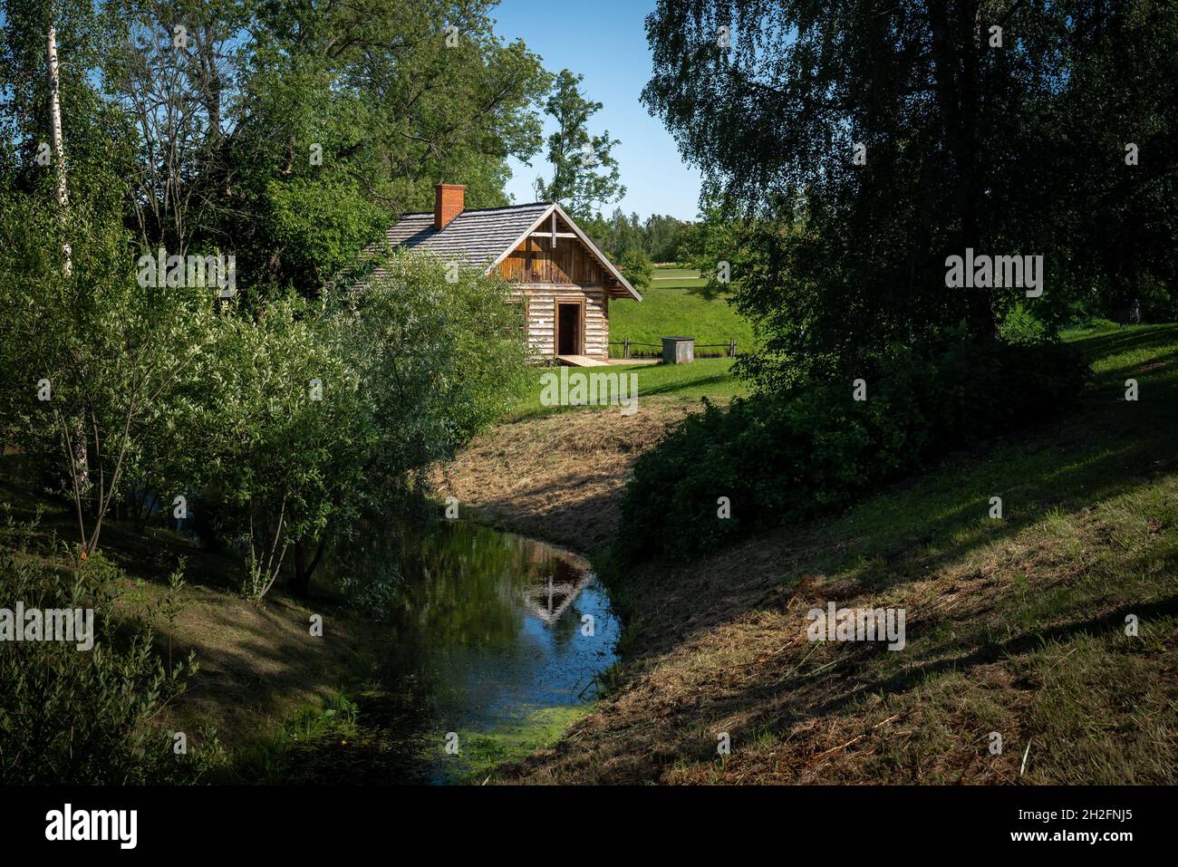 Sauna à la réserve du musée Turaida - Sigulda, Lettonie Banque D'Images