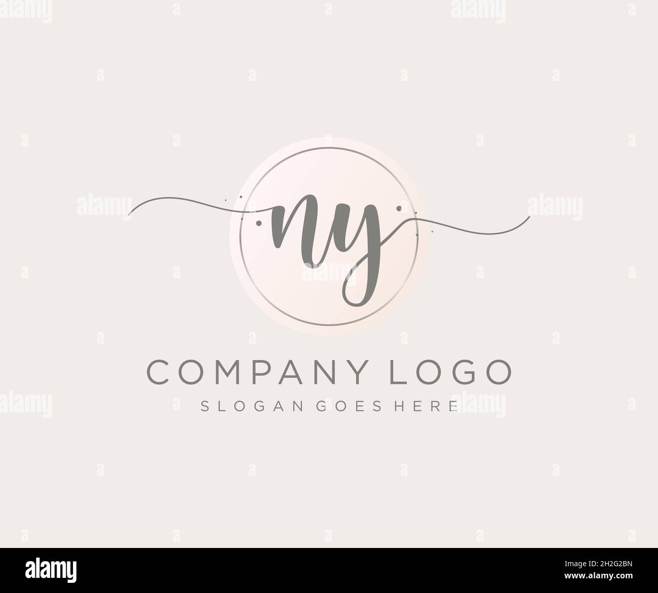Logo NY féminin.Utilisable pour les logos nature, salon, Spa, cosmétique et Beauté.Elément de modèle de logo Flat Vector. Illustration de Vecteur
