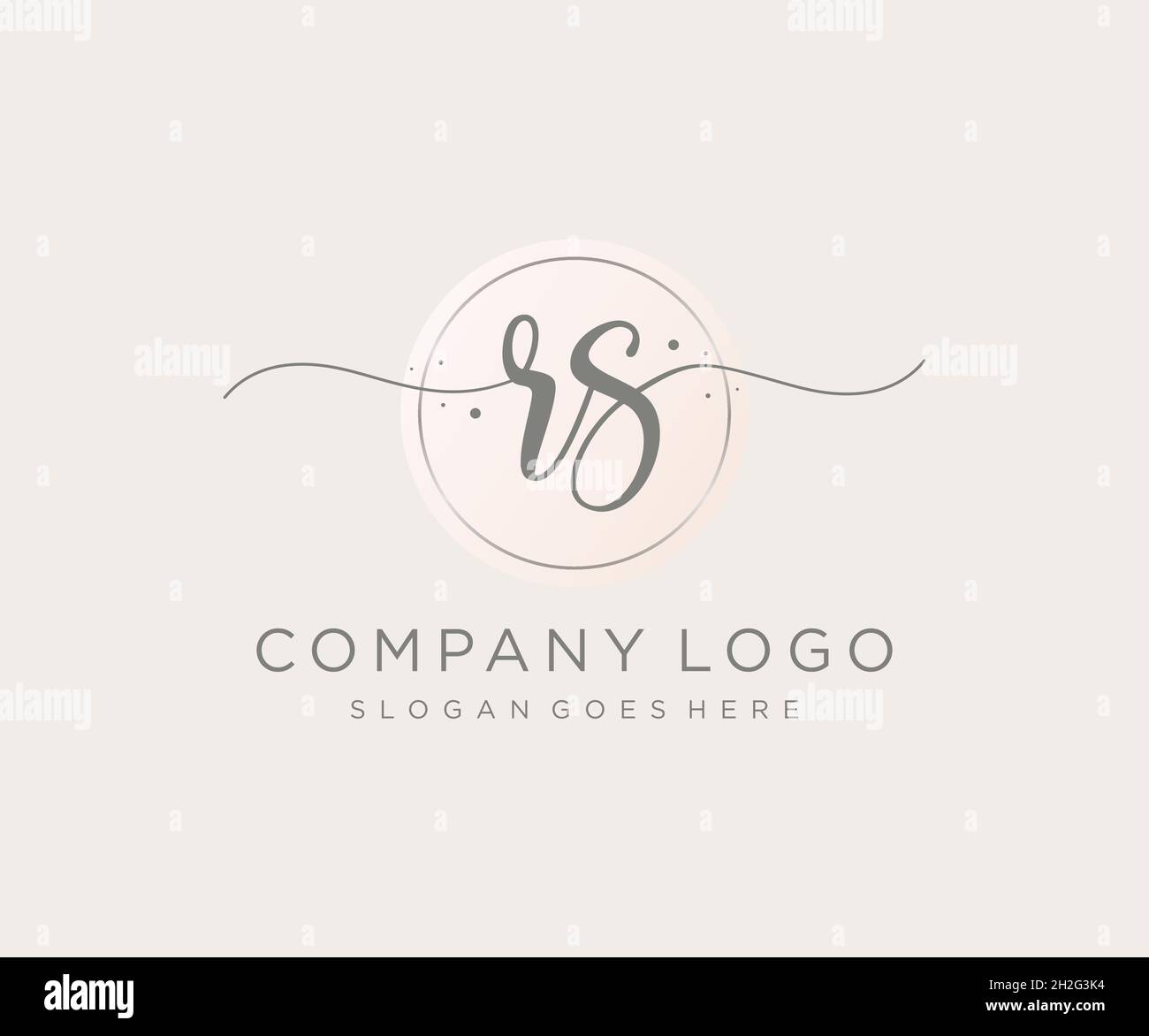 Logo RS féminin.Utilisable pour les logos nature, salon, Spa, cosmétique et Beauté.Elément de modèle de logo Flat Vector. Illustration de Vecteur