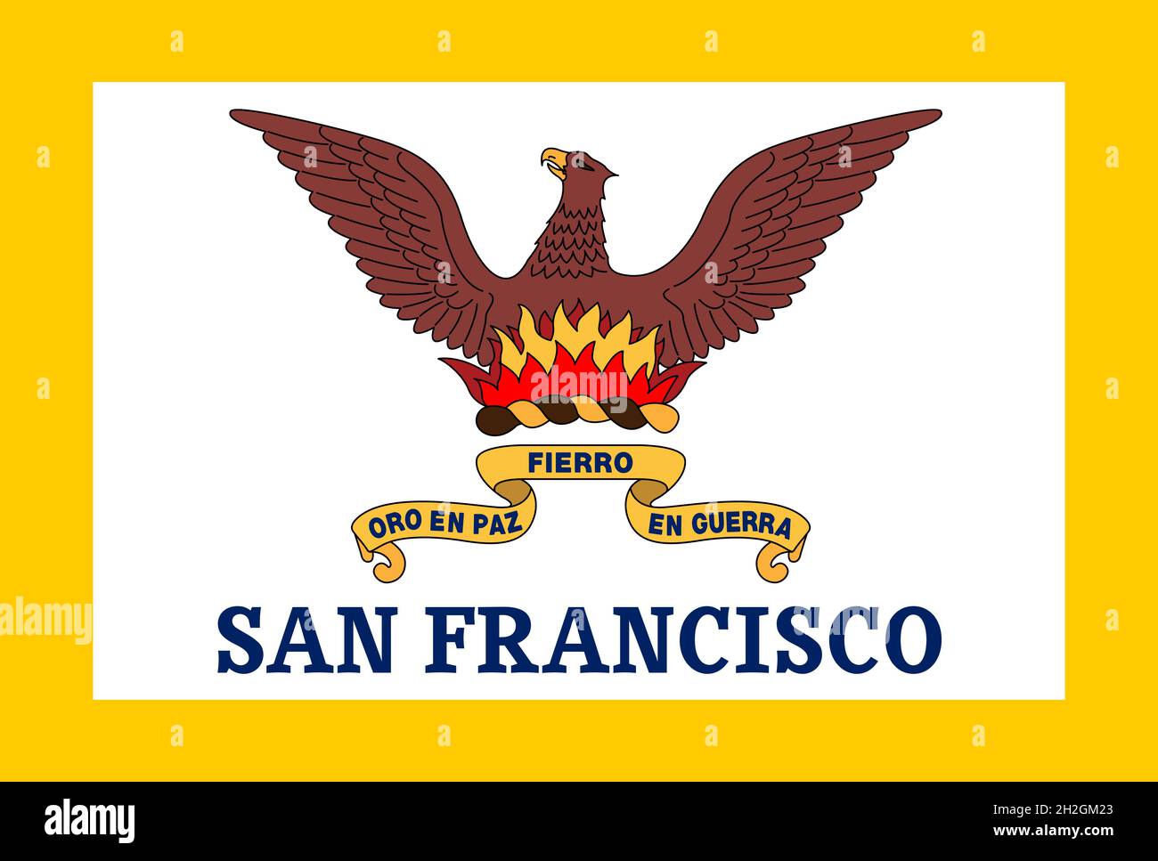 Drapeau de la ville de San Francisco, Californie, États-Unis, illustration vectorielle Illustration de Vecteur