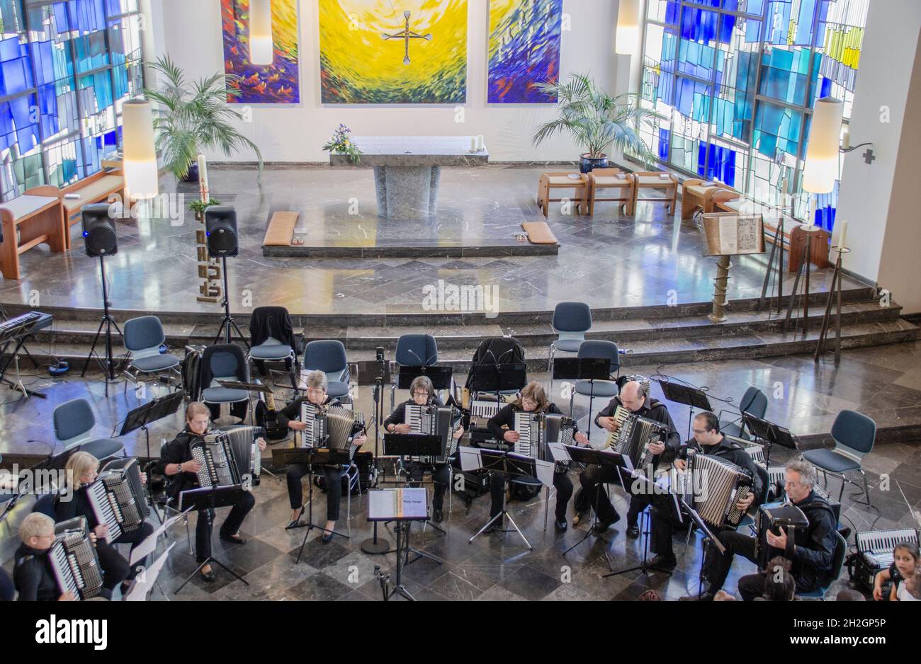 Aachen-Eilendorf, Konzert à Saint-Apollonia Banque D'Images