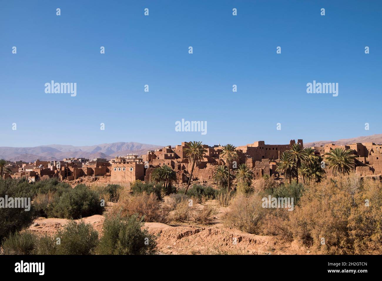 Maroc, Tinghir, paysage Banque D'Images
