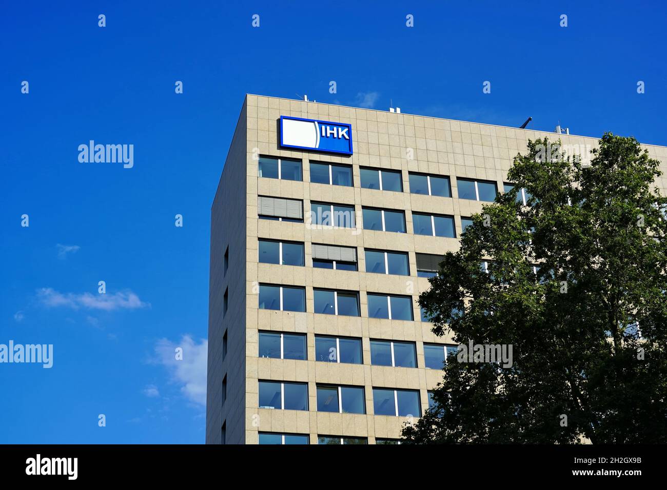 La Chambre d'Industrie et de Commerce (Industrie- und Handelskammer / IHK) à Düsseldorf/Allemagne.Düsseldorf est la capitale de Northhine-Westfalia. Banque D'Images