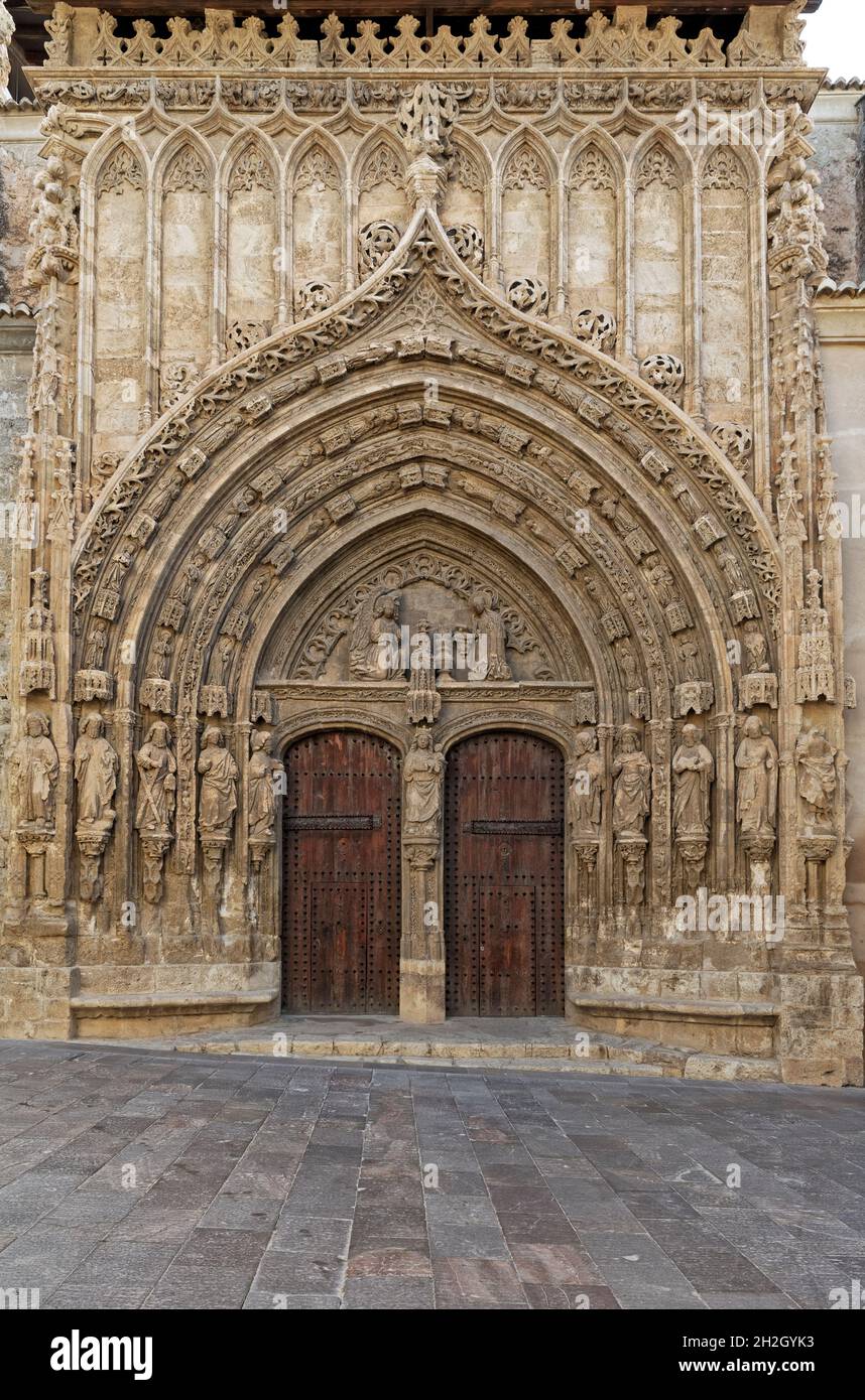 Église Santa María.Requena, Valence.Comunitat Valenciana.Espagne. Banque D'Images