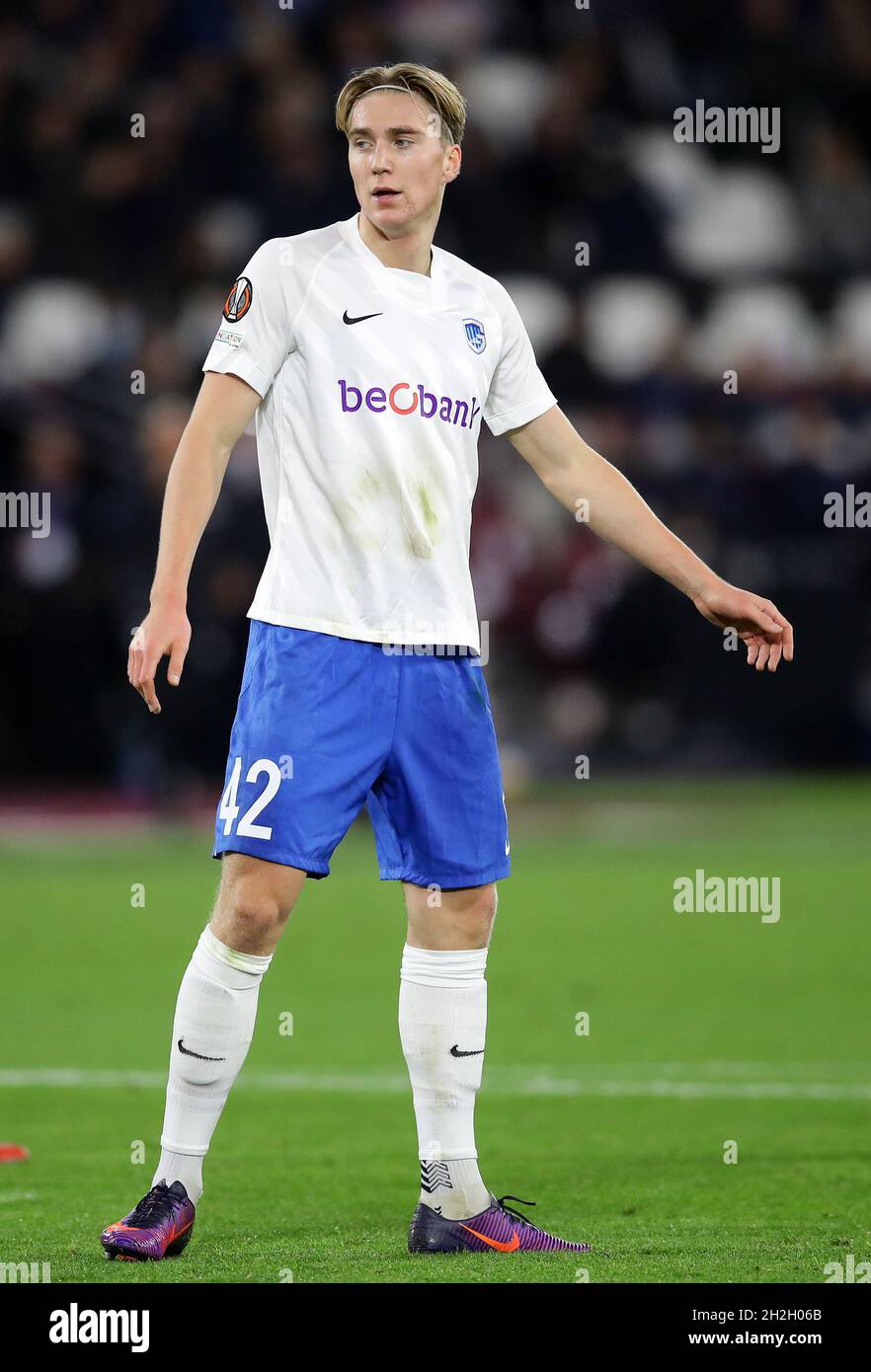 Londres, Angleterre, 21 octobre 2021.Kristian Thorstvedt de KRC Genk lors du match de l'UEFA Europa League au stade de Londres.Le crédit photo devrait se lire: David Klein / Sportimage Banque D'Images