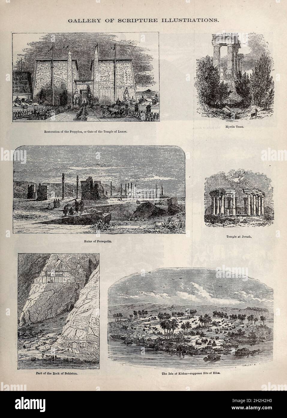 Galerie des illustrations de l'écriture de la Bible de la famille doré contenant l'ancien et le Nouveau Testament, les Apocryphes ornés de gravures, d'illustrations et de la Galerie de la Bible de Dore.Publié à Philadelphie par William T. amies en 1883 Banque D'Images
