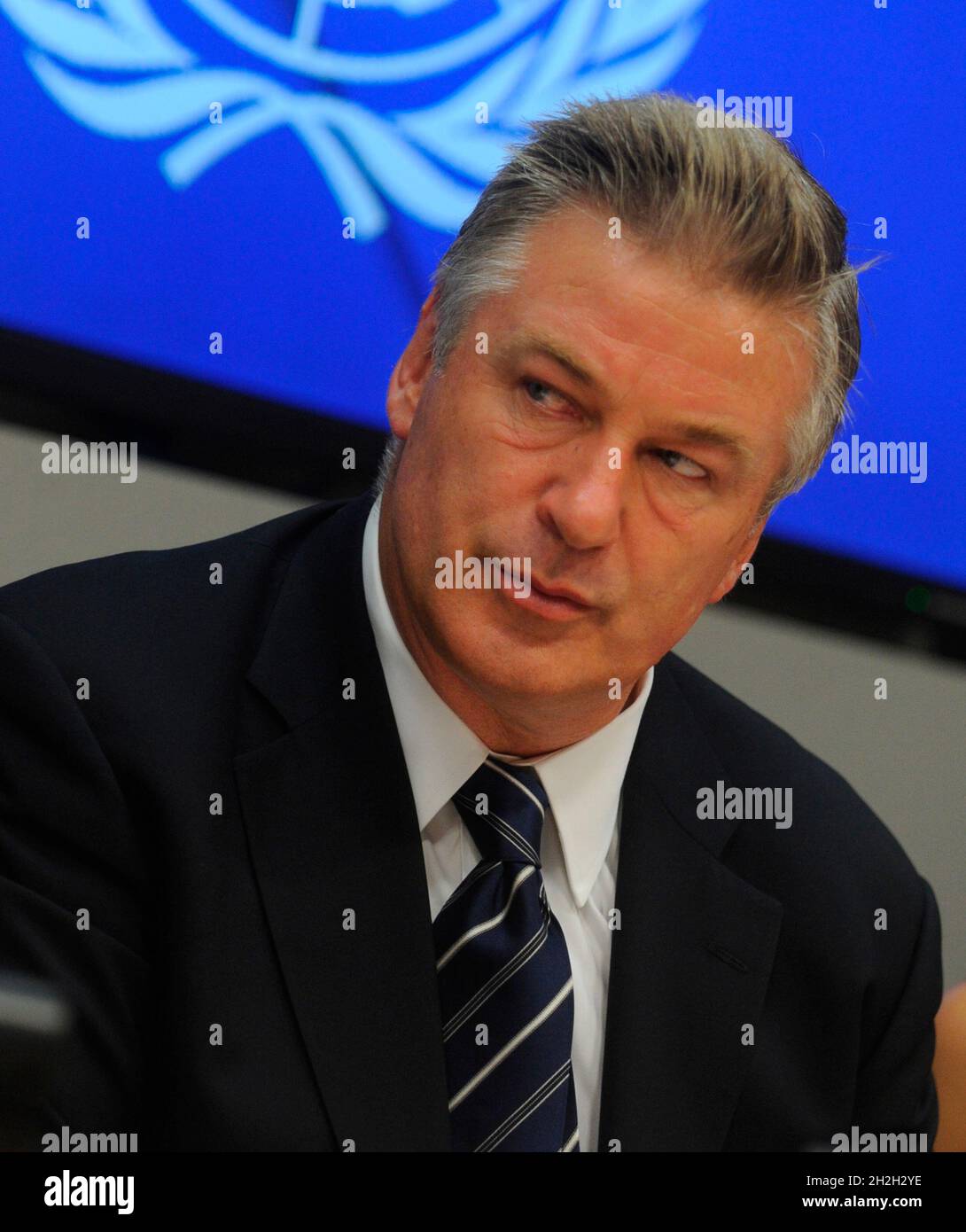 Manhattan, États-Unis d'Amérique. 22 Sep, 2015. NEW YORK, NY - 21 SEPTEMBRE : Alec Baldwin et Hilaria Baldwin participer à l'annonce de la 2015 les lauréats du Prix de l'Équateur à l'Organisation des Nations Unies le 21 septembre 2015 à New York. People : Alec Baldwin, Hilaria Baldwin Credit : tempêtes Media Group/Alamy Live News Banque D'Images