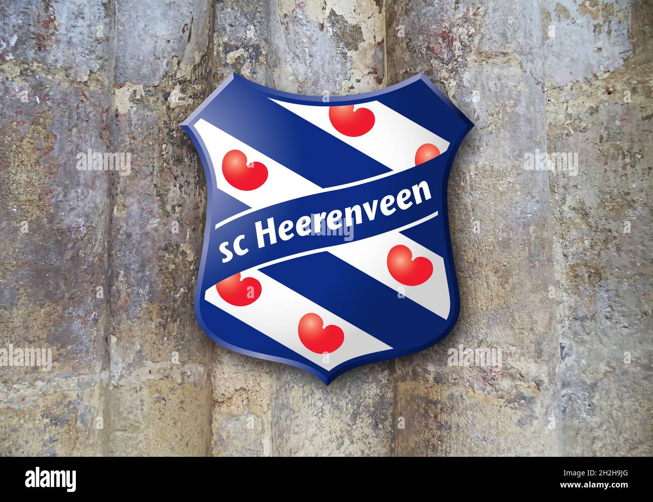 Armoiries FC Heerenveen, Heerenveen, club de football des pays-Bas Photo  Stock - Alamy
