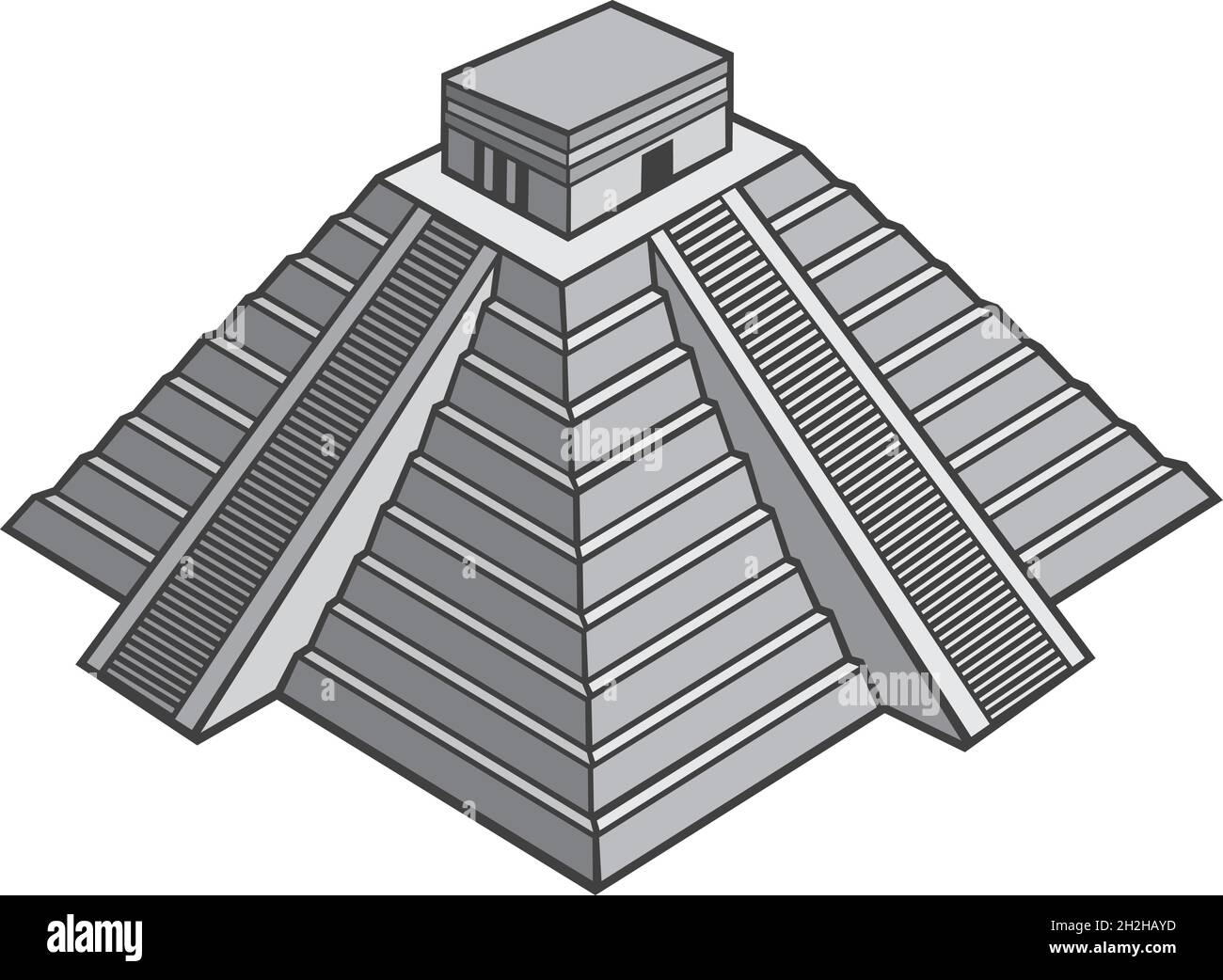 Illustration du vecteur de la pyramide Maya Illustration de Vecteur