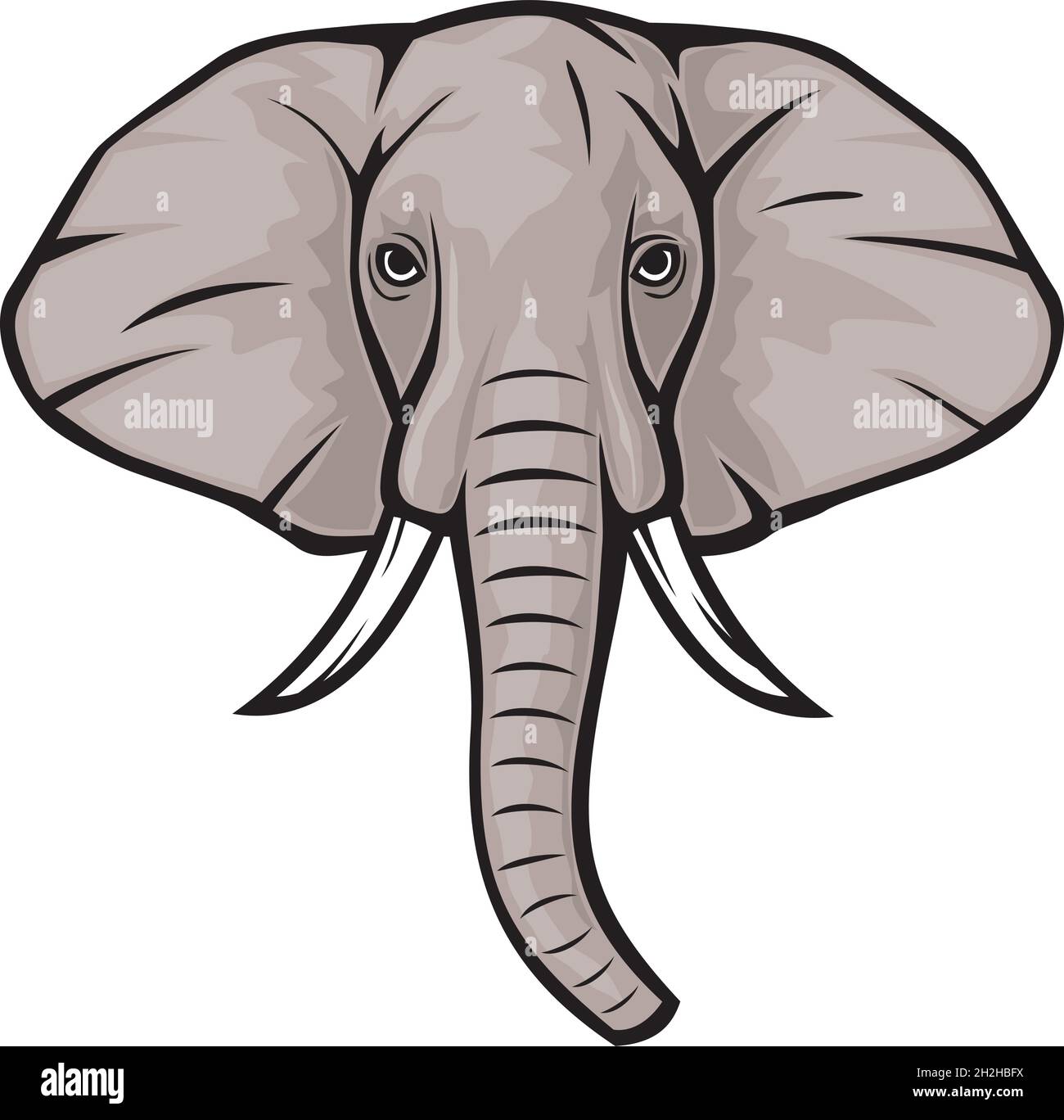 Illustration du vecteur tête d'éléphant Illustration de Vecteur