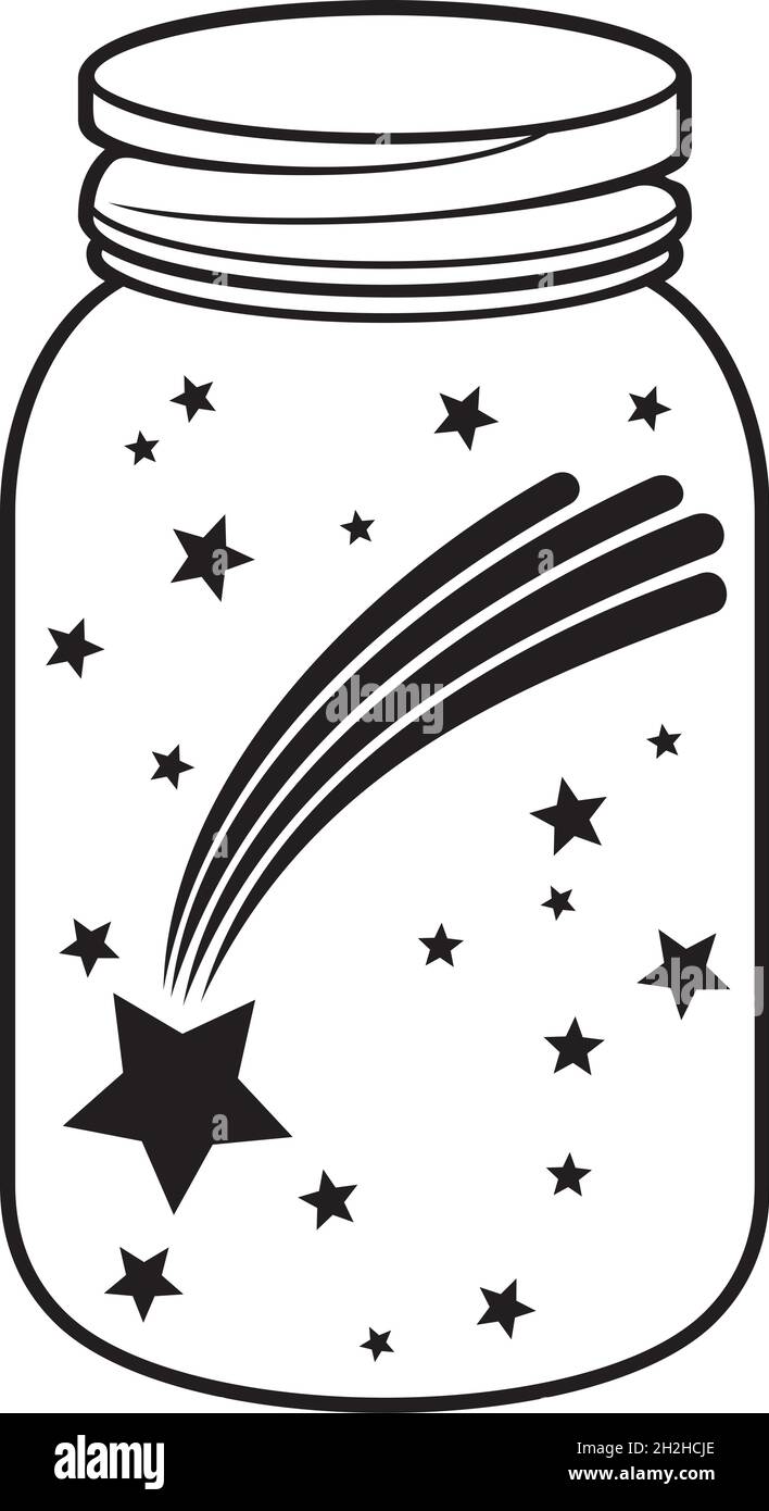 Chute ou tir d'étoile dans le bol Illustration de Vecteur