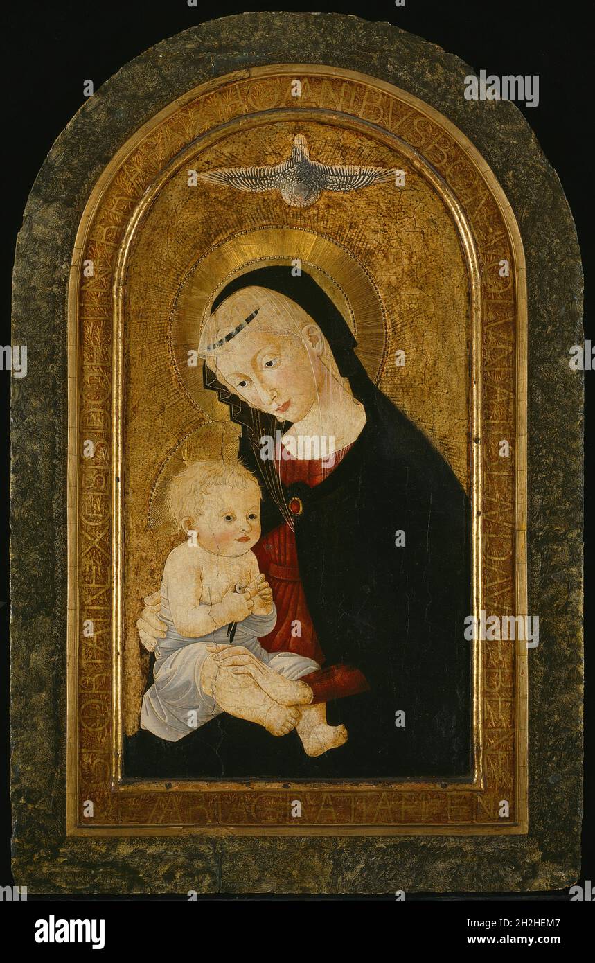 Vierge et enfant, 1460/70.Par un imitateur Lippi-Pesellino. Banque D'Images