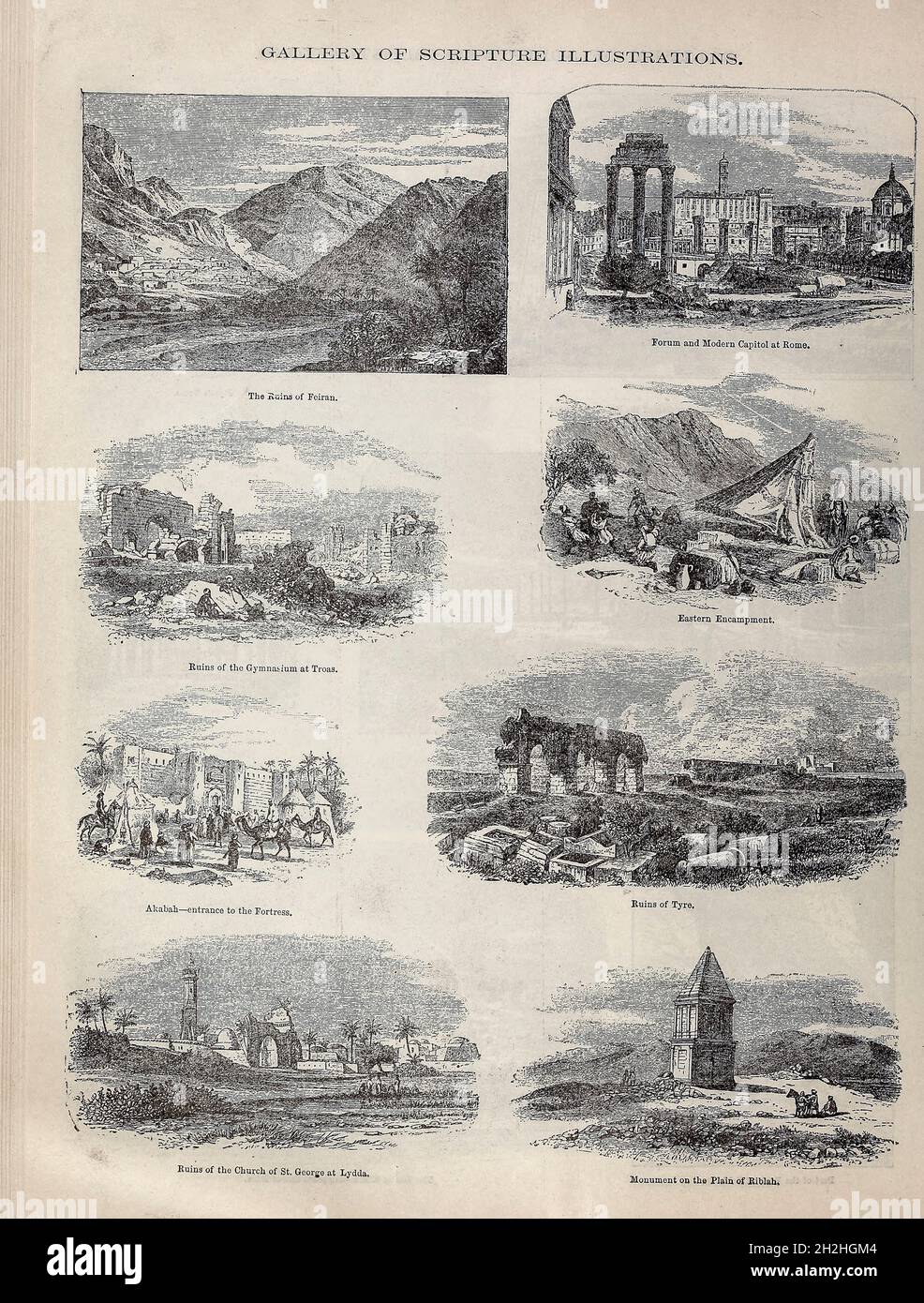 Galerie des illustrations de l'écriture de la Bible de la famille doré contenant l'ancien et le Nouveau Testament, les Apocryphes ornés de gravures, d'illustrations et de la Galerie de la Bible de Dore.Publié à Philadelphie par William T. amies en 1883 Banque D'Images