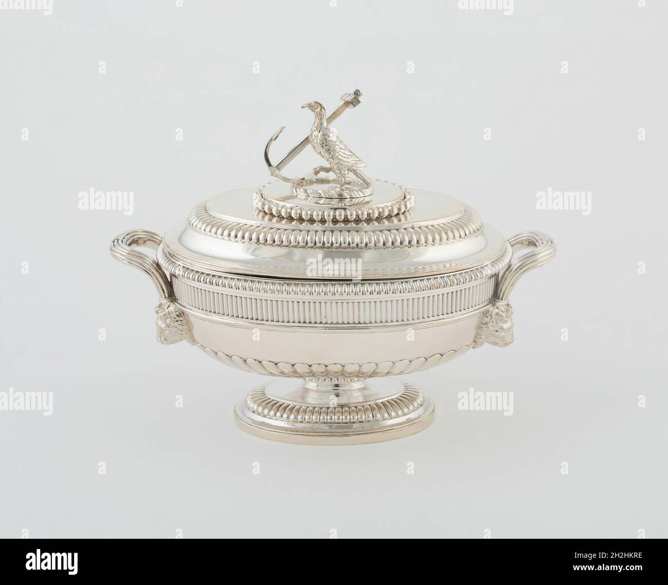 Sauce Tureen et couverture du Hood Service, Angleterre, 1807/08. Banque D'Images