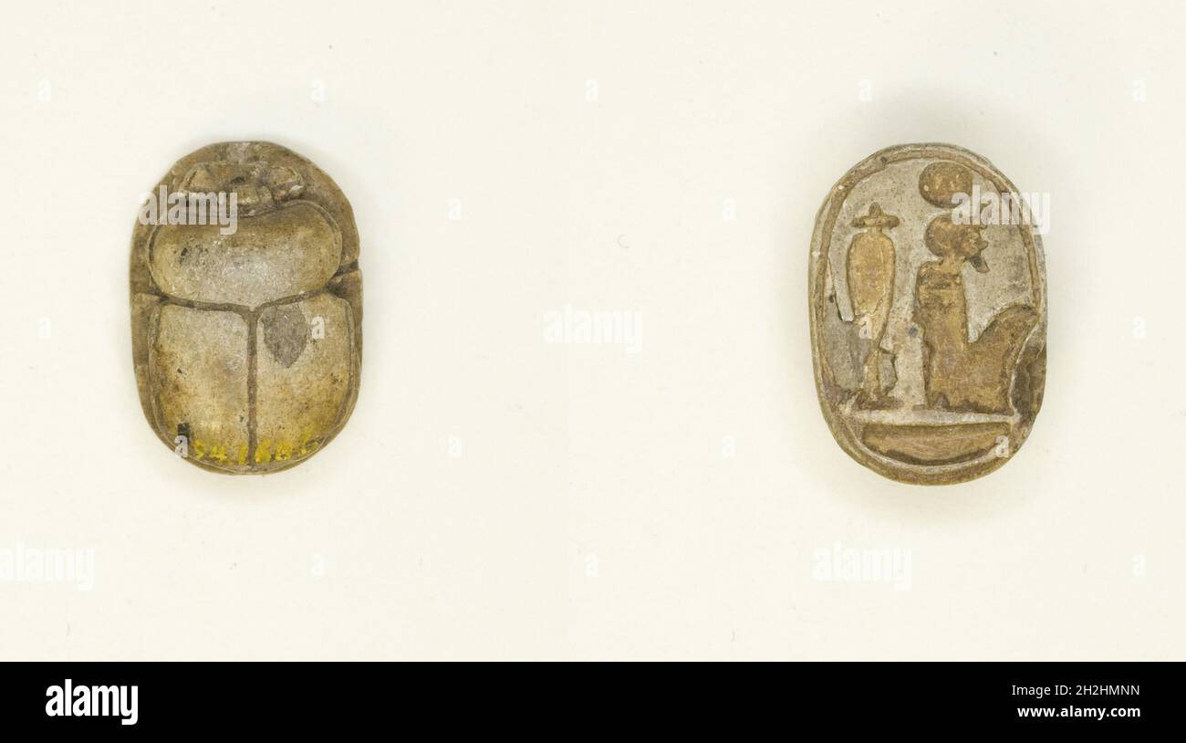 Scarab: Assis Ptah, Egypte, Nouveau Royaume, période Ramesside, Dynasties 19-20 (environ 1295-1069 BCE). Banque D'Images