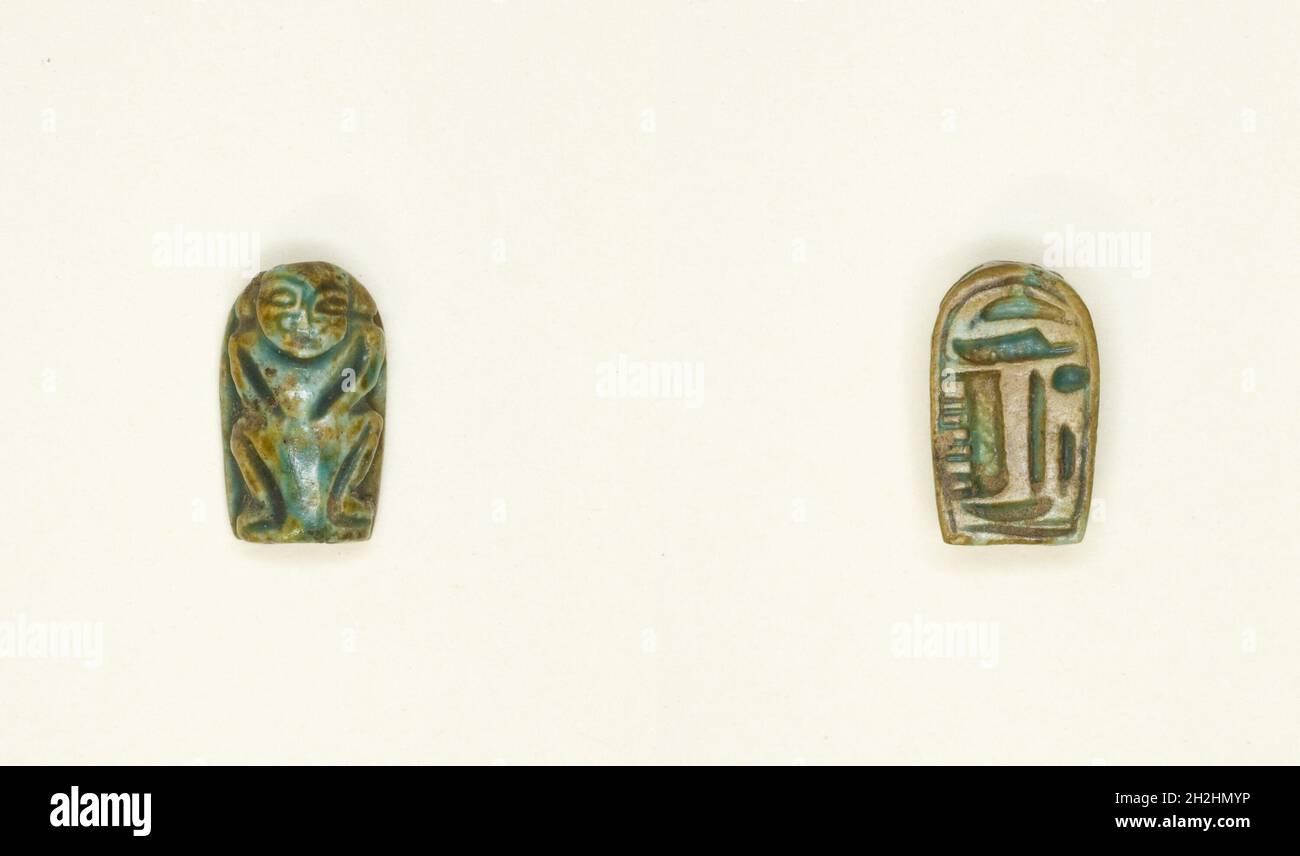 Scaraboïde : Figure naine, Égypte, Nouveau Royaume, Dynasties 19-20 (environ 1295-1069 BCE). Banque D'Images