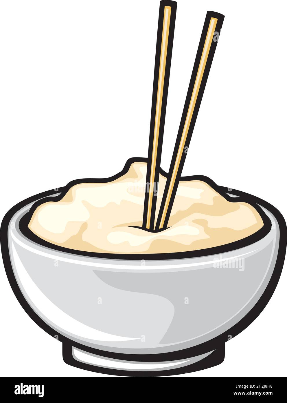 Illustration vectorielle de la nourriture et des baguettes chinoises Illustration de Vecteur