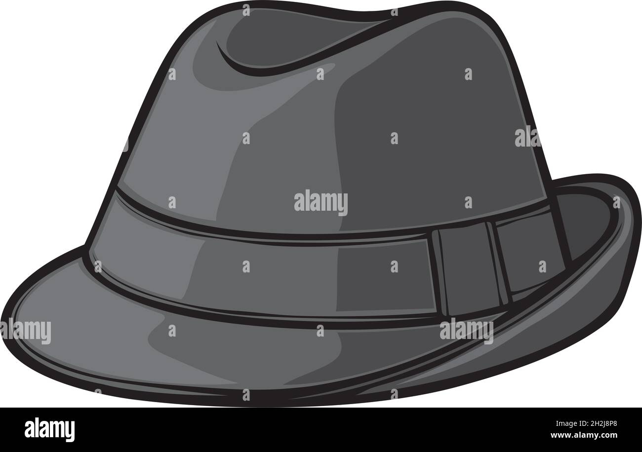 Illustration vectorielle classique chapeau fedora pour homme Illustration de Vecteur