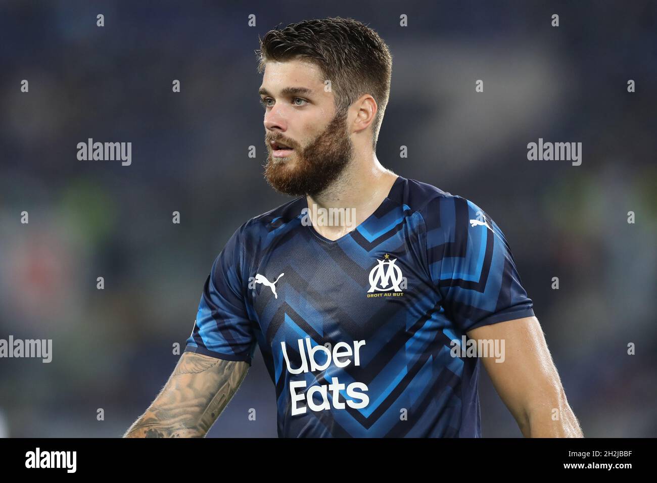 Rome, Italie, 21 octobre 2021.Luan Peres de l'Olympique de Marseille lors du match de l'UEFA Europa League à Olimpico, Rome.Le crédit photo devrait se lire: Jonathan Moscrop / Sportimage Banque D'Images