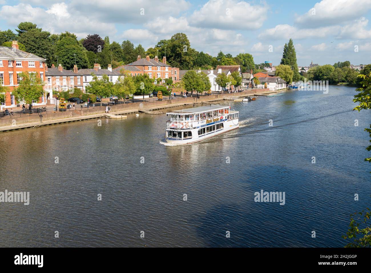 Bateau de voyage Mark Twain en direction de la rivière Dee Chester 2021 Banque D'Images