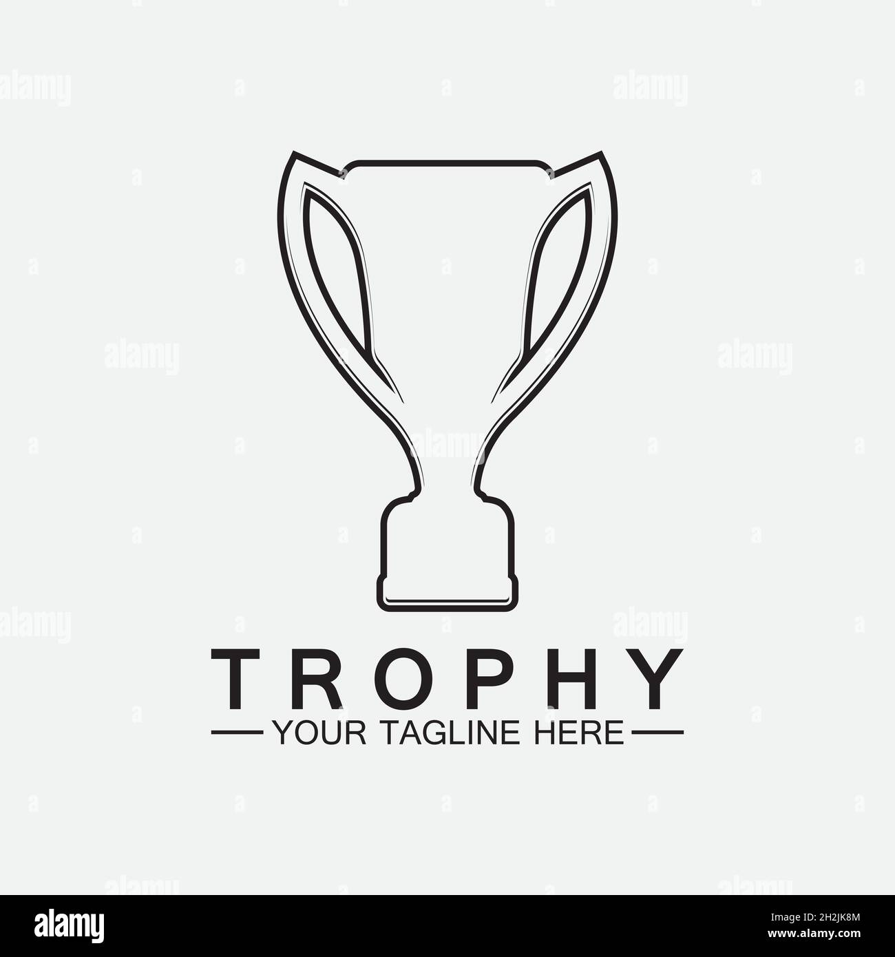 Logo du vecteur de trophée icône du logo du trophée icon.champions pour ...