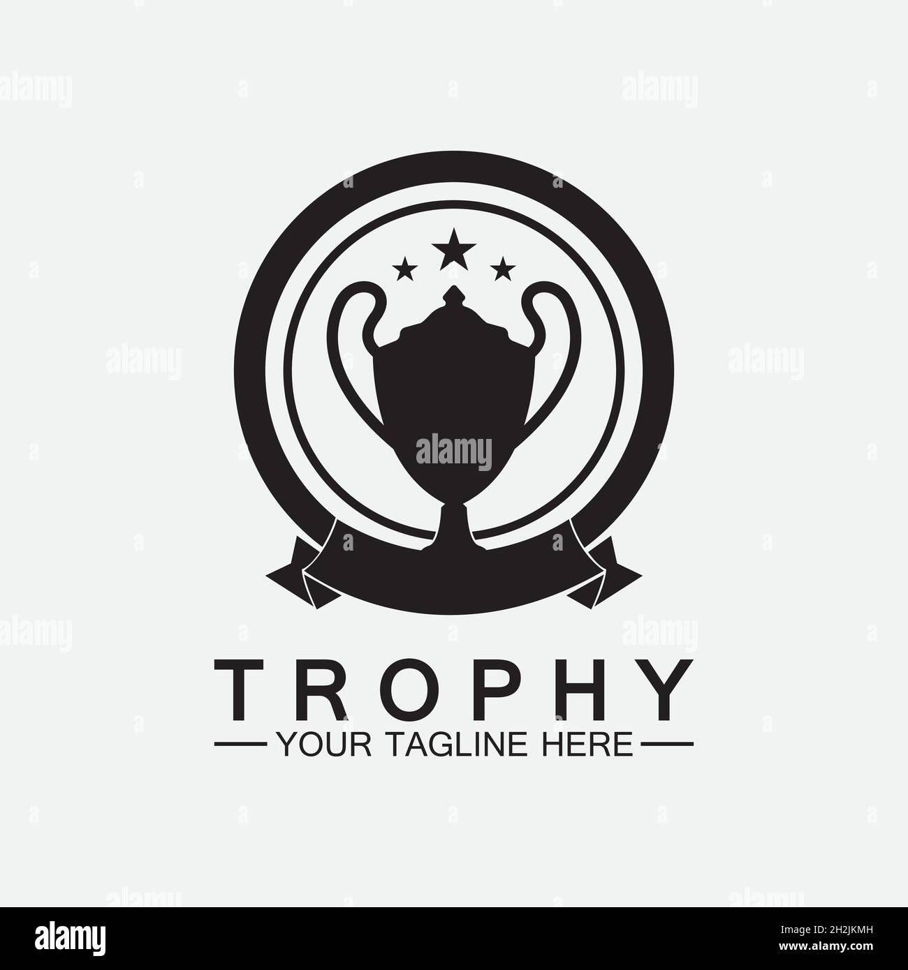 Logo du vecteur de trophée icône du logo du trophée icon.champions pour ...