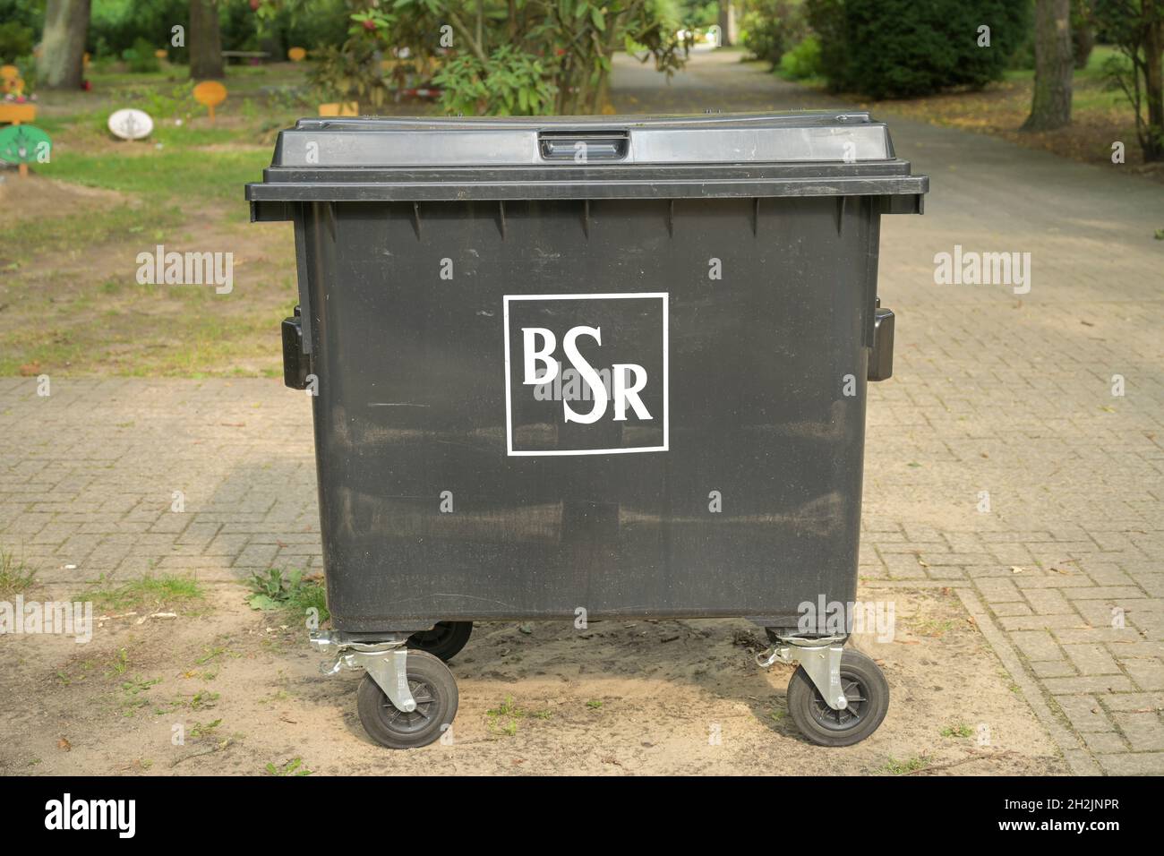 Müllton Restmüll, BSR, Berlin, Allemagne Banque D'Images