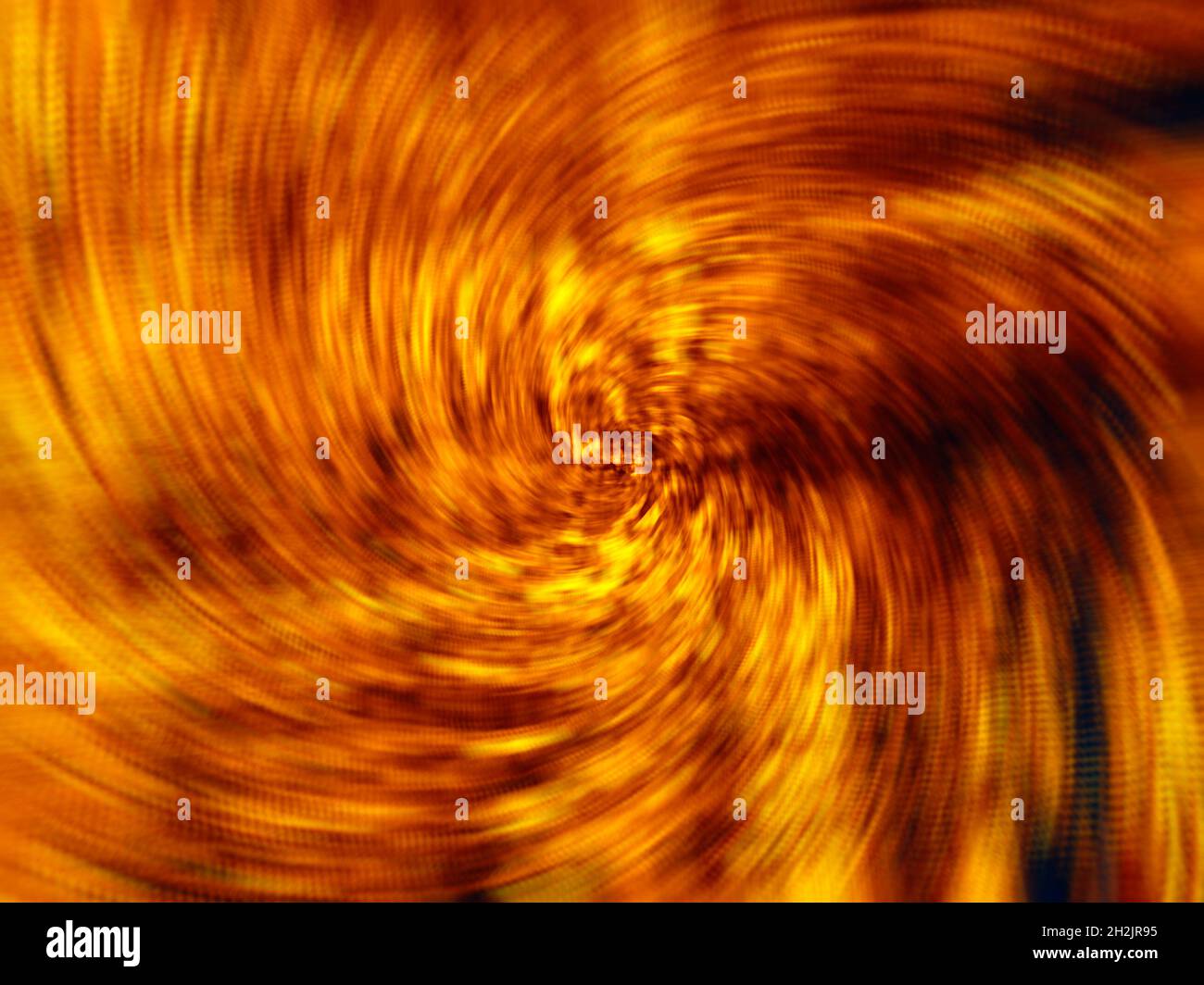 Spirale dorée floue - arrière-plan abstrait généré par ordinateur Banque D'Images