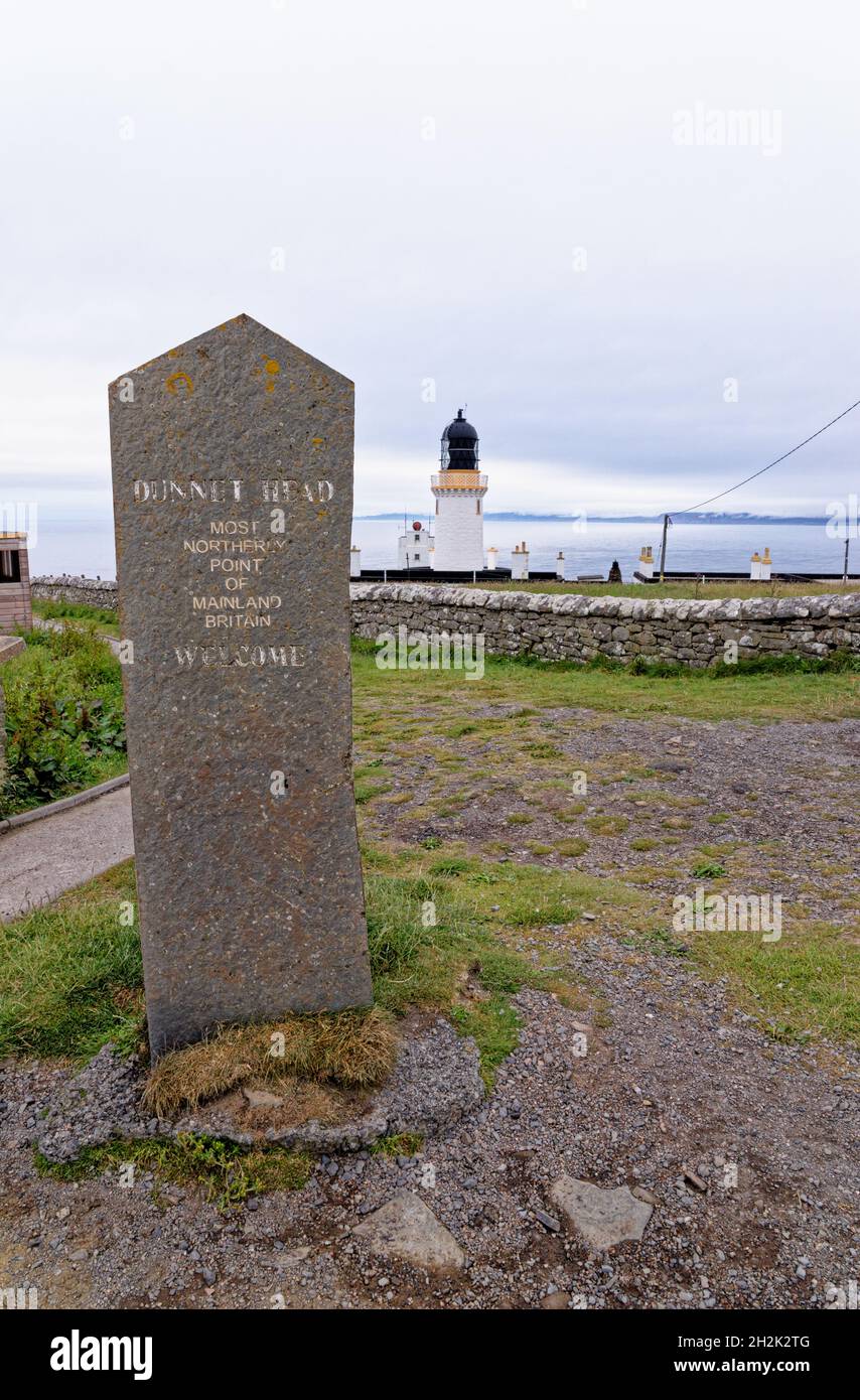 Phare de Dunnet Head sur la côte nord de l'Écosse, Caithness, Écosse, Royaume-Uni, Europe.19 juillet 2021 Banque D'Images