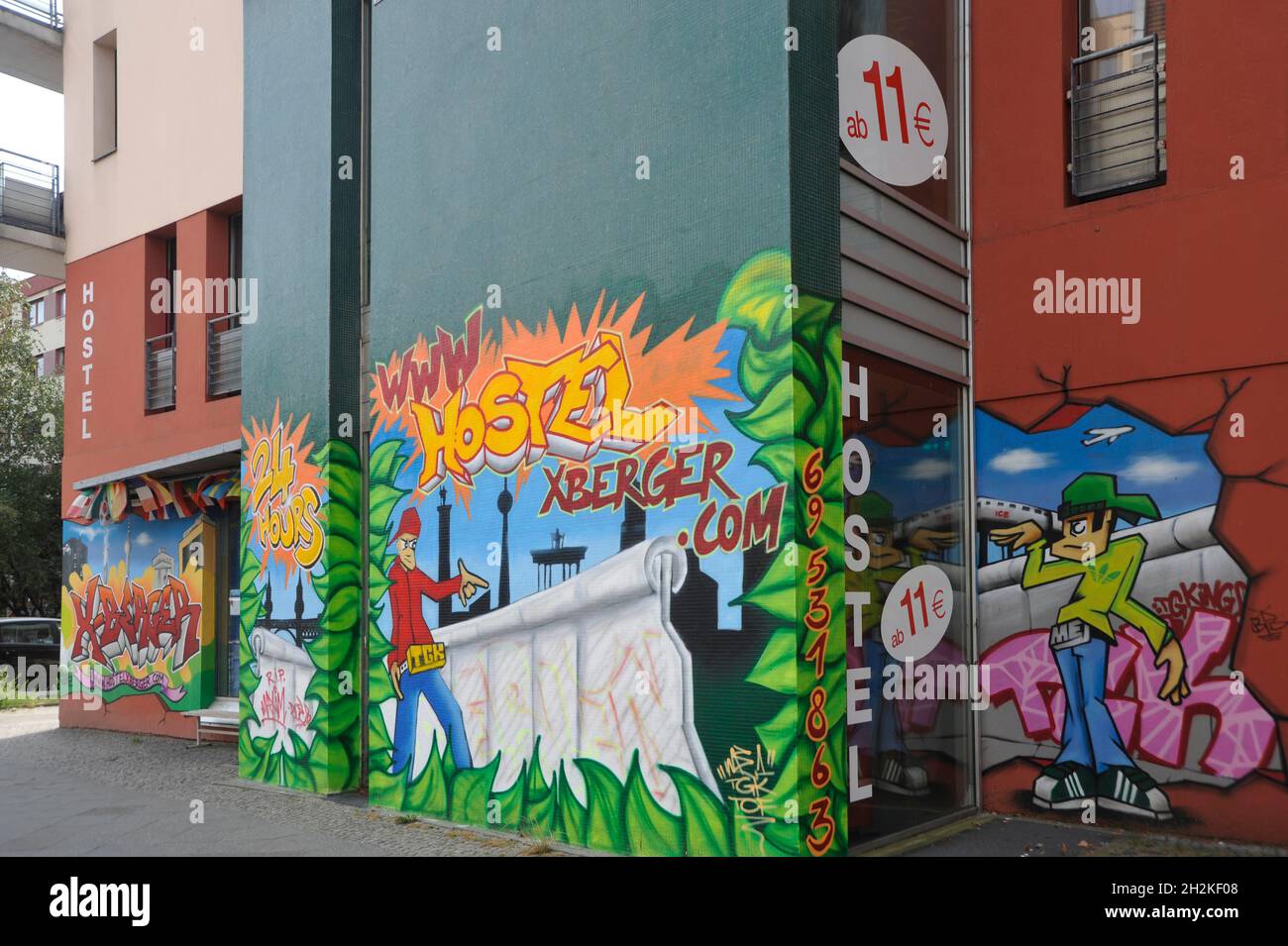 Façade de l'auberge X Berger, Schlesische Straße, Kreuzberg, Berlin, Allemagne,Europe Banque D'Images