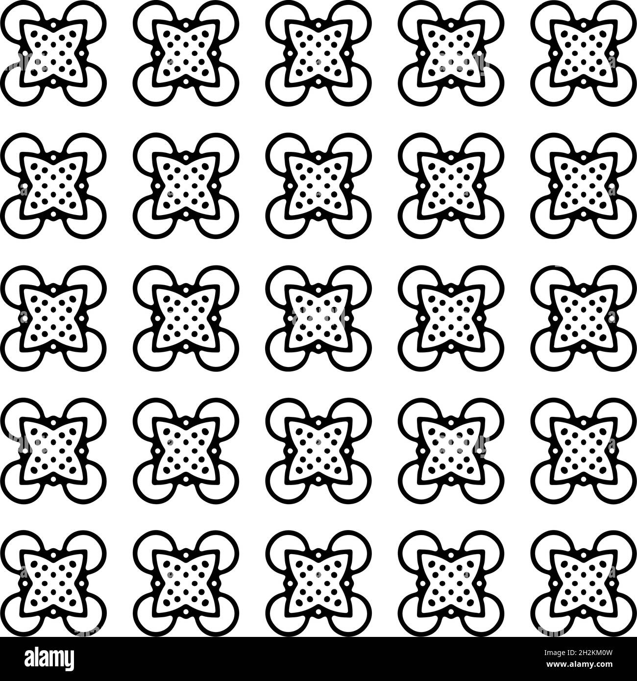 Motif vectoriel sans couture dans un style géométrique ornemental. Motif noir. Illustration de Vecteur