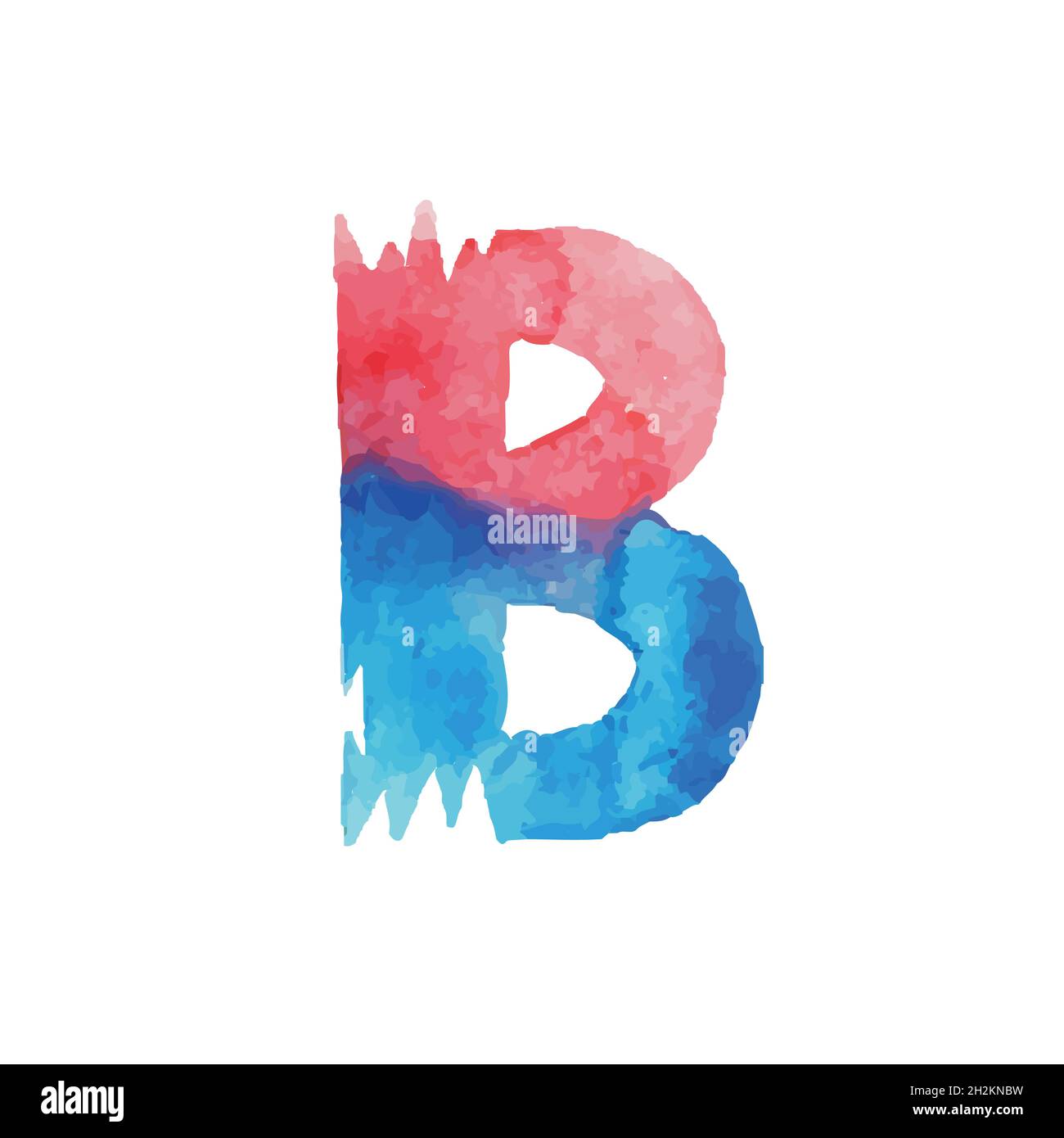 Aquarelle colorée aquarelle police type manuscrit main dessiner abc lettres de l'alphabet. Illustration de Vecteur