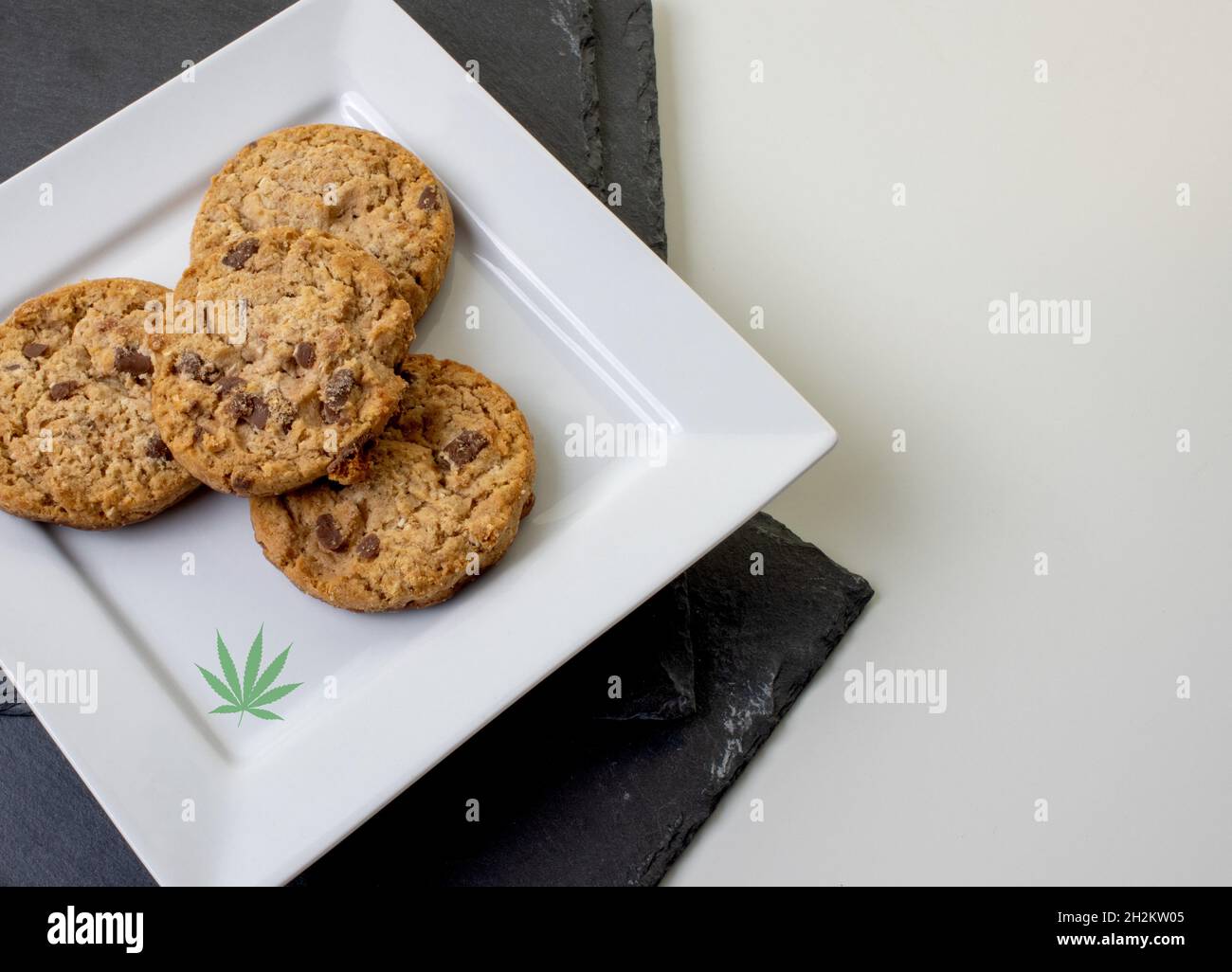 Biscuits de cannabis, image conceptuelle Banque D'Images