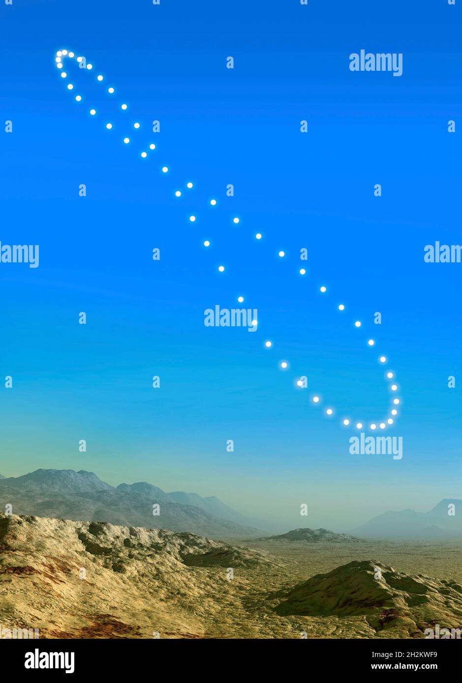 Illustration de Sun analemma Banque D'Images