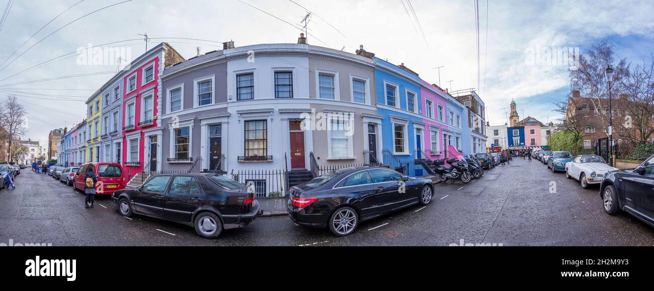 ROYAUME-UNI, LONDRES, NOTTING HILL, DENBIGH TERRASSE Banque D'Images