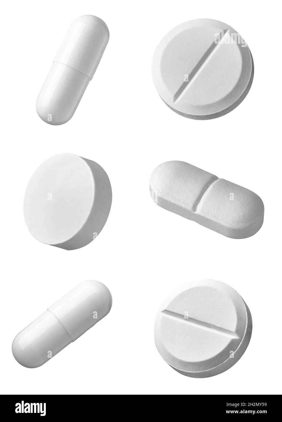 médicament médical à comprimé blanc Banque D'Images