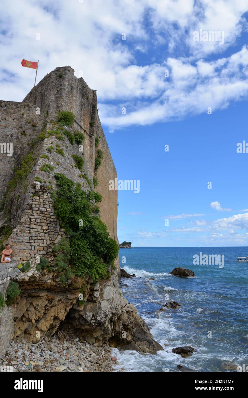 L'ancien mur de la ville de Neum Banque D'Images