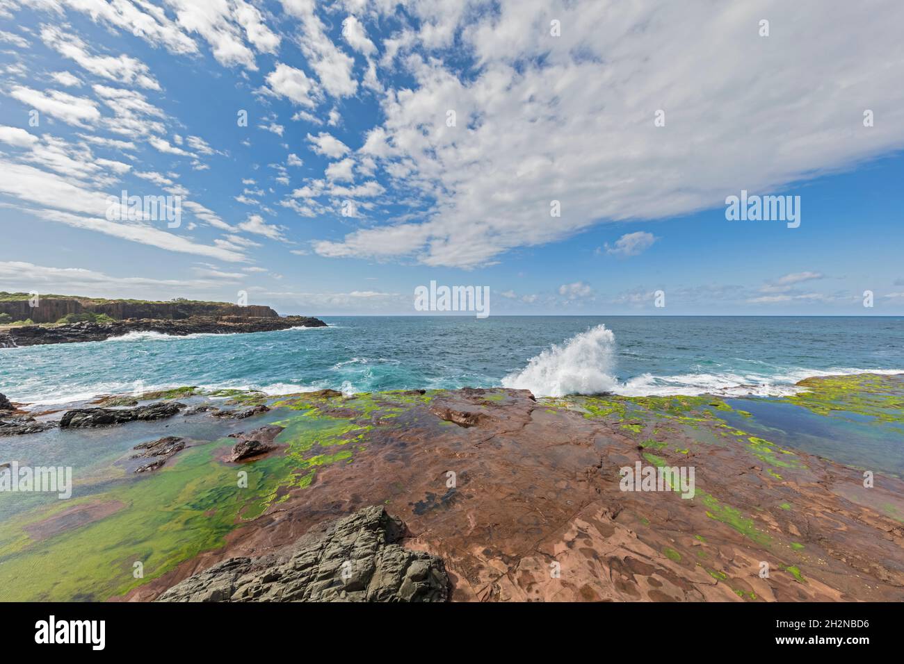Australie, Nouvelle-Galles du Sud, Kiama, site géologique de carrière de Bombo Headland Banque D'Images