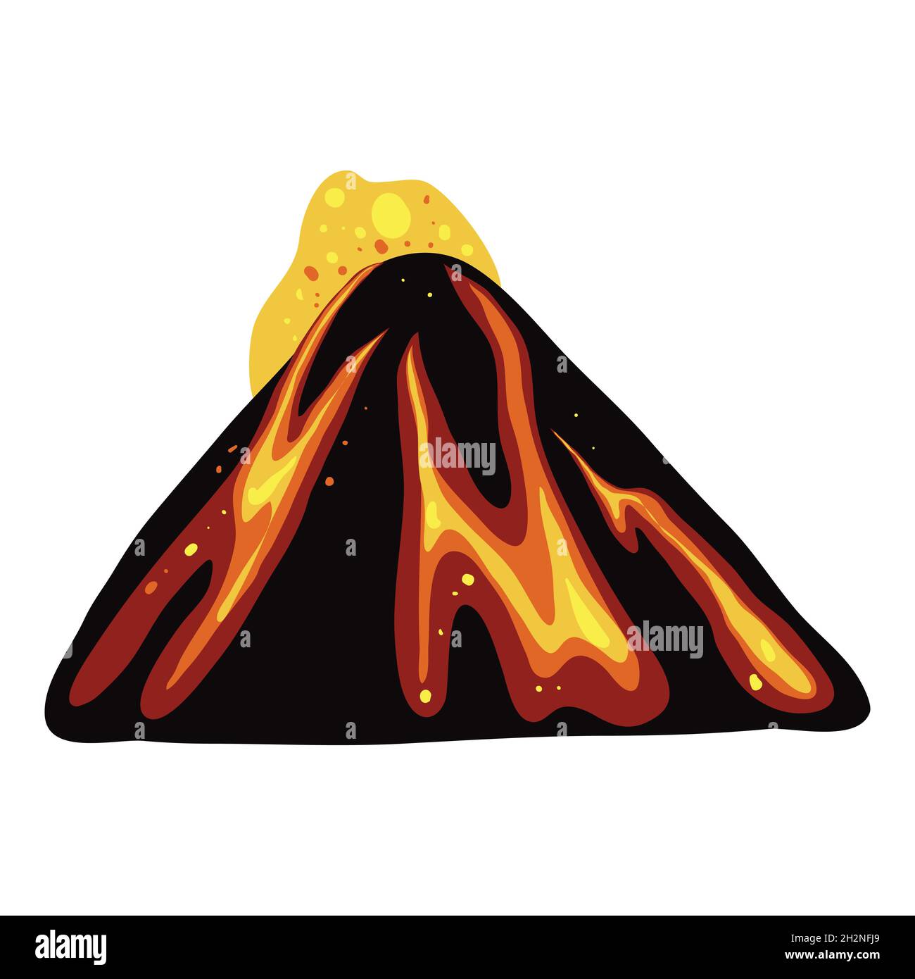 Volcano clip art Illustration de Vecteur