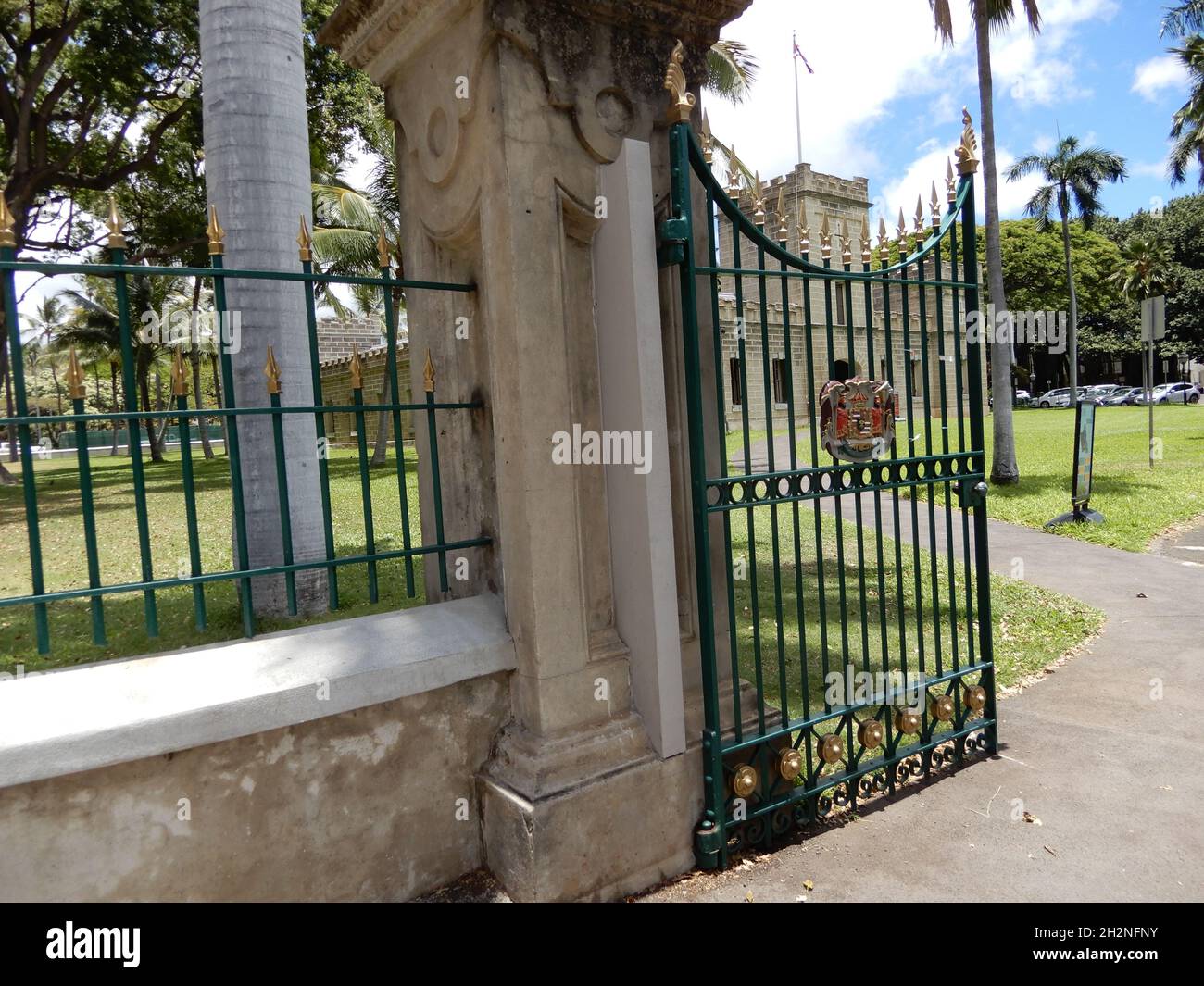 Oahu, Bonjour.ÉTATS-UNIS 6/2/2021.Construit en 1882.Palais Iolani dernière résidence de la monarchie d'Hawaï.Beaux meubles, sculptures/histoire familiale. Banque D'Images