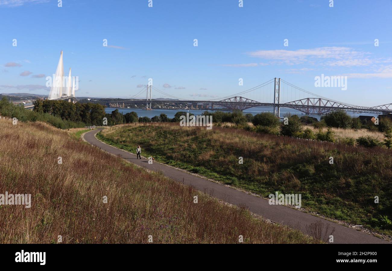 Queensferry Crossing, près d'Édimbourg, Écosse Banque D'Images