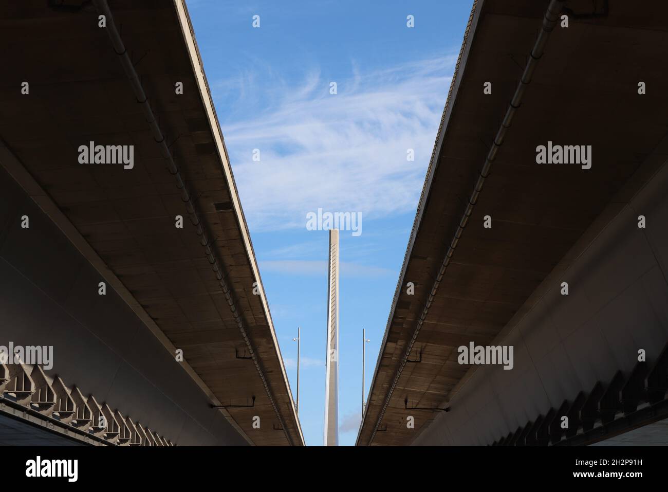 Vue sur Queensferry Crossing, près d'Édimbourg, en Écosse Banque D'Images