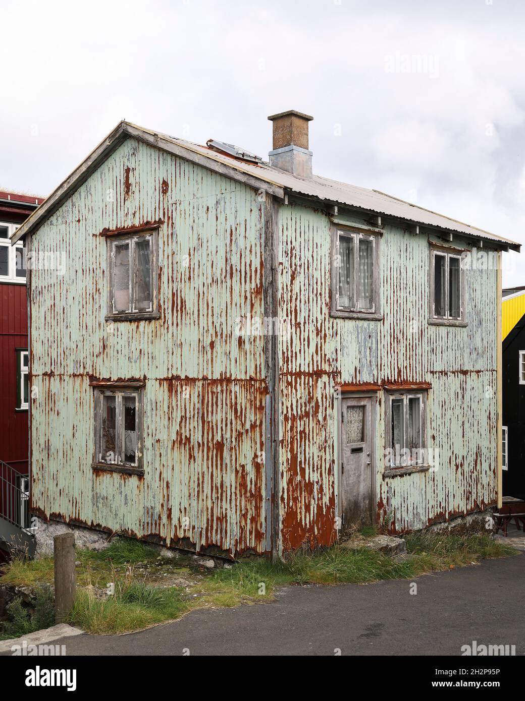 Tinganes, partie historique de Torshavn, Strymoy, îles Féroé, Scandinavie, Europe. Banque D'Images