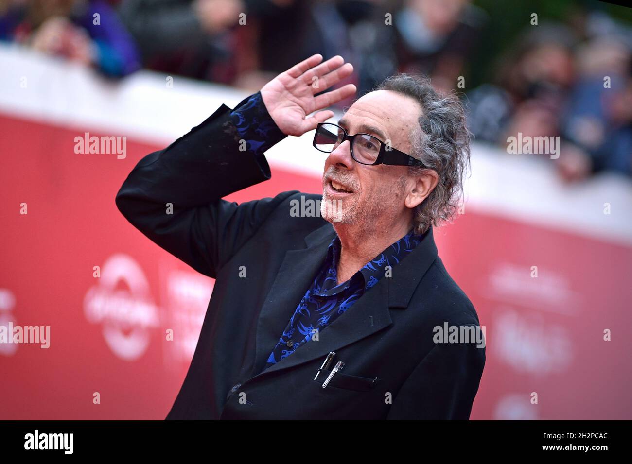 Rome, Italie.23 octobre 2021.ROME, ITALIE - OCTOBRE 23: Tim Burton assiste  à la rencontre de Tim Burton tapis rouge lors du 16e Festival du film de  Rome 2021 le 23 octobre 2021
