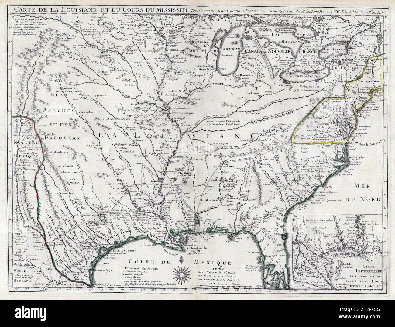 illustration-de-l-ancienne-carte-du-xixe-si-cle-de-la-louisiane