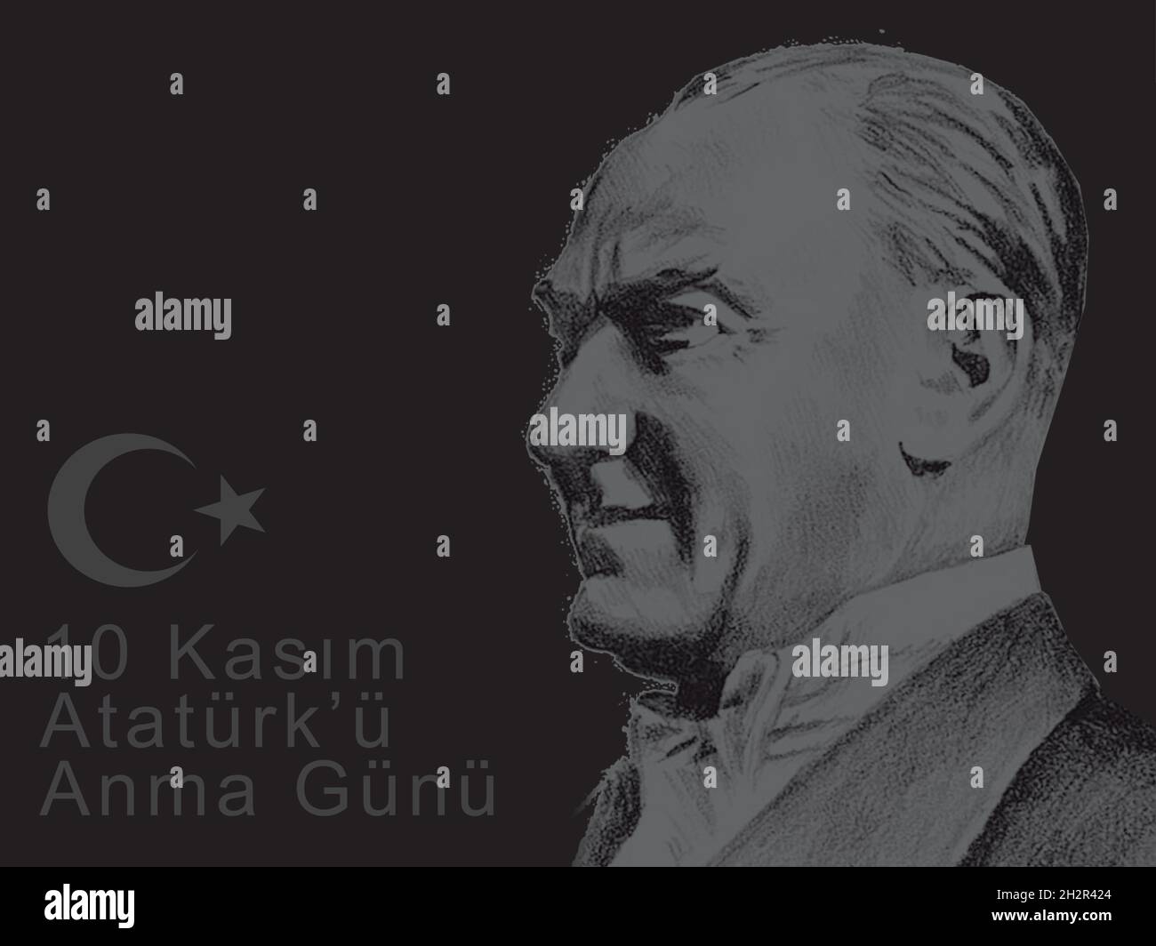 Ataturk est le plus grand dirigeant de la nation turque Illustration de Vecteur